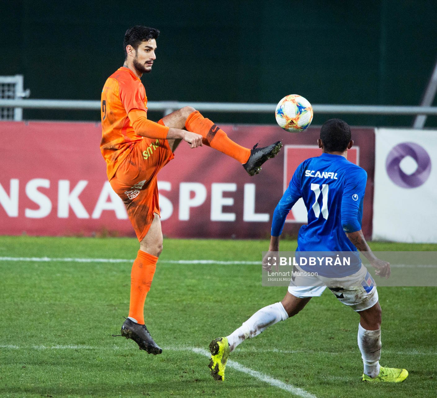 Kristianstads Ameer Naseer i matchen i division 1 mellan