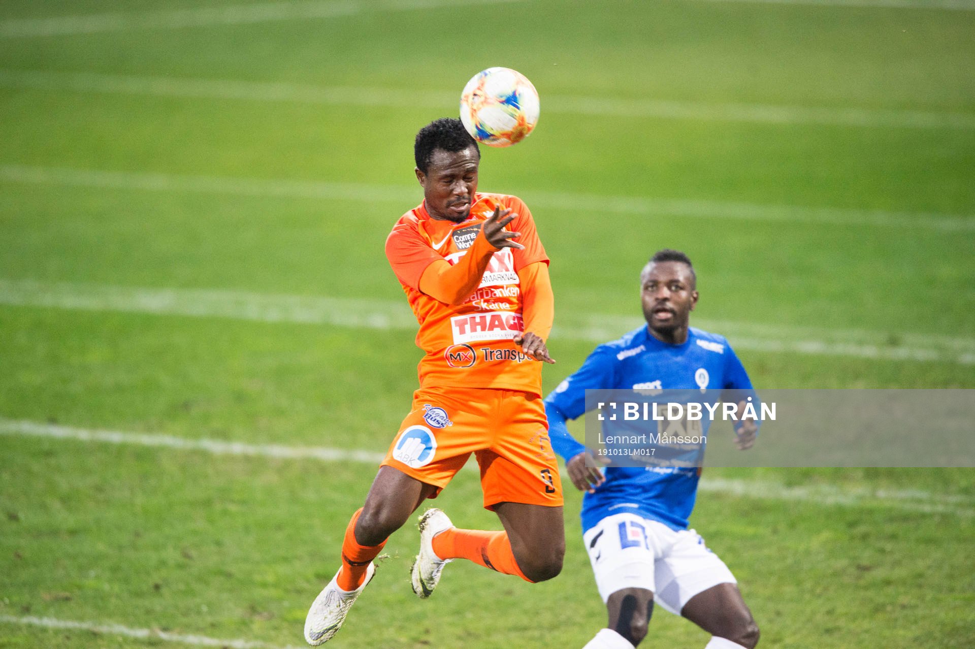 Kristianstads Yusuf Sulaiman i matchen i division 1 mellan