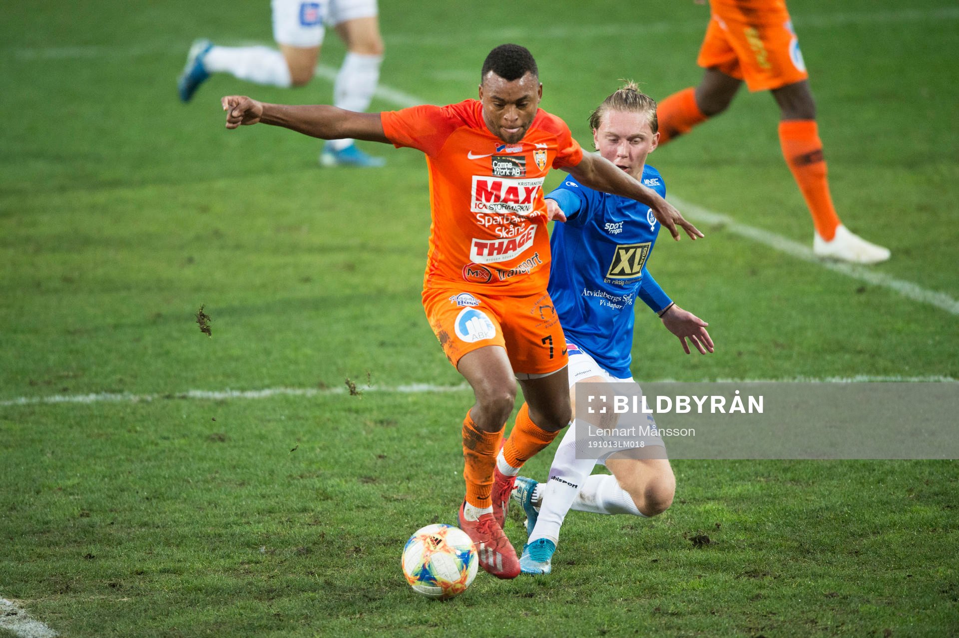 Kristianstads Yusuf Sulaiman i matchen i division 1 mellan