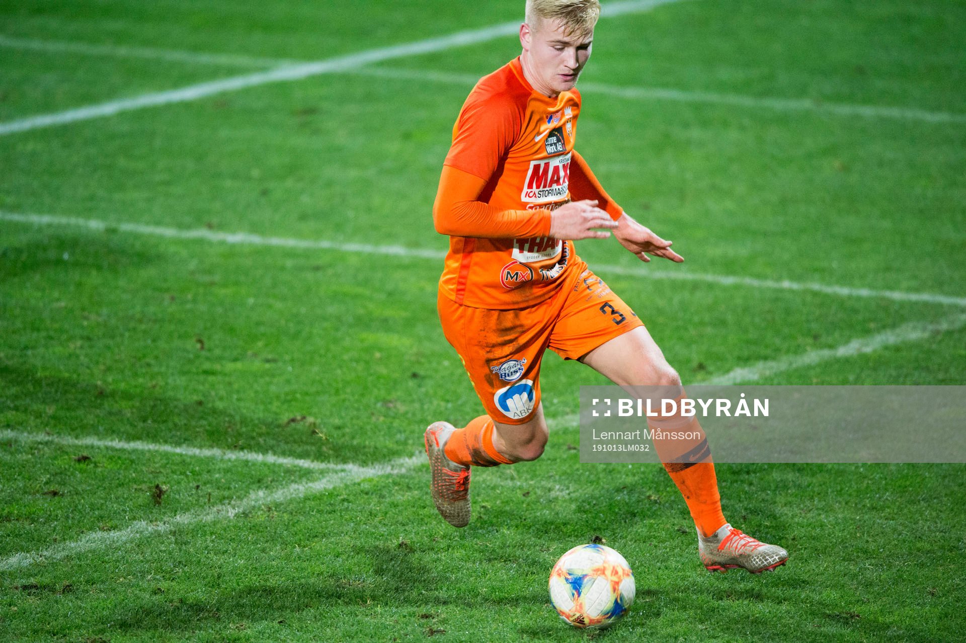 Kristianstads Linus Svensson i matchen i division 1 mellan