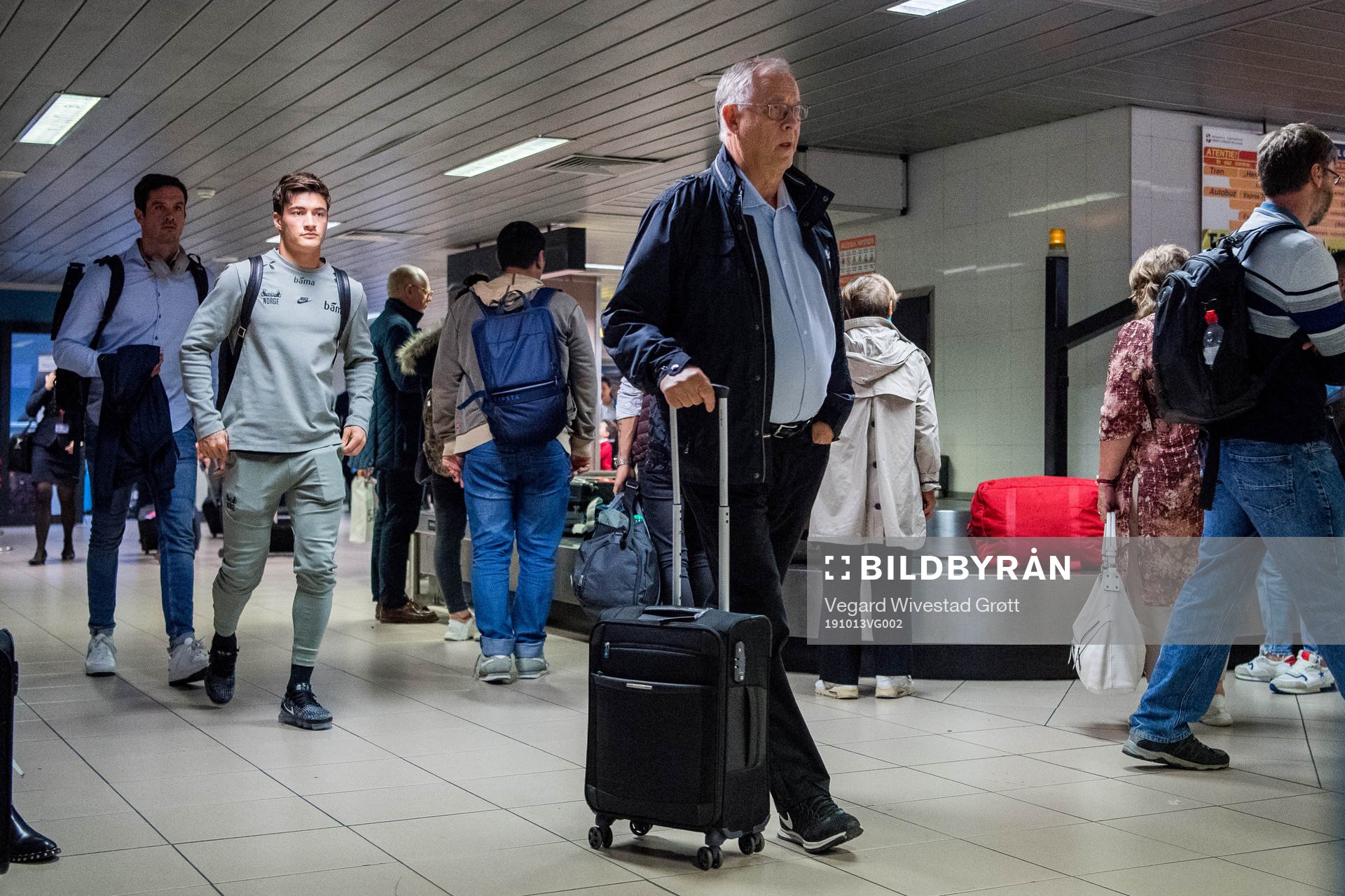 Lars Lagerbäck, head coach of Norway, arrives at Henri