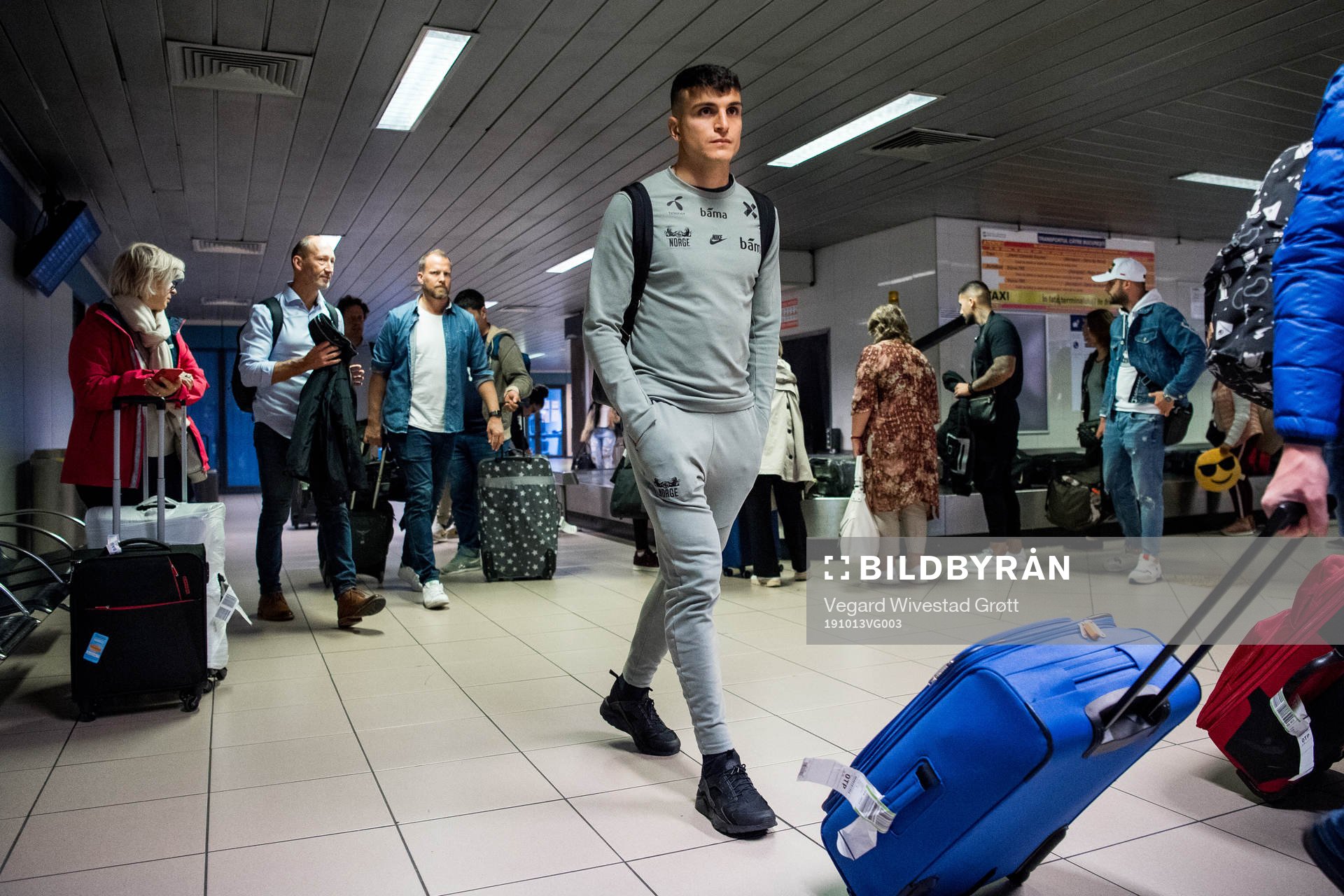Mohamed Elyounoussi of Norway arrives at Henri Coanda
