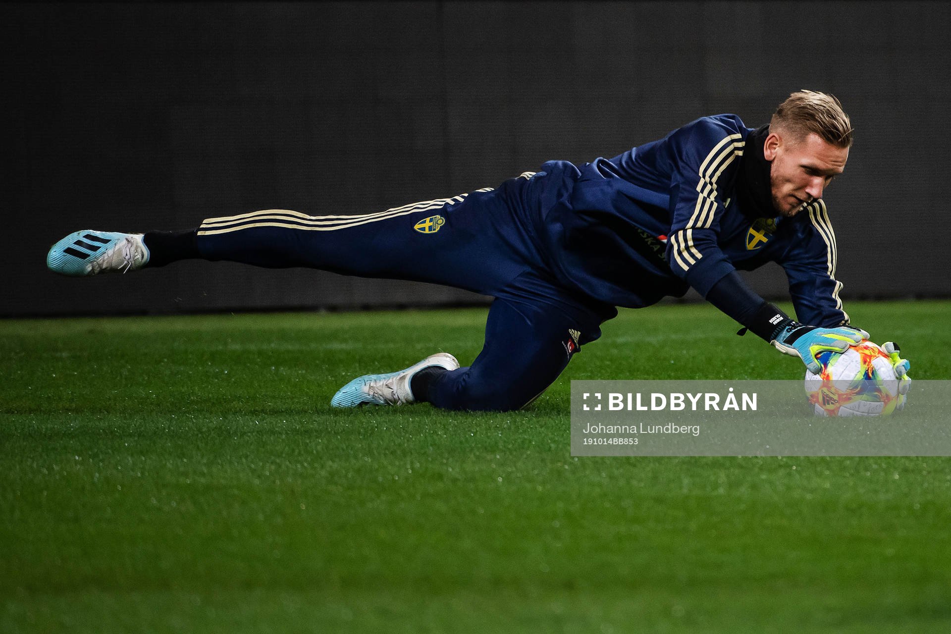 Goalkeeper Robin Olsen of the Swedish national football team