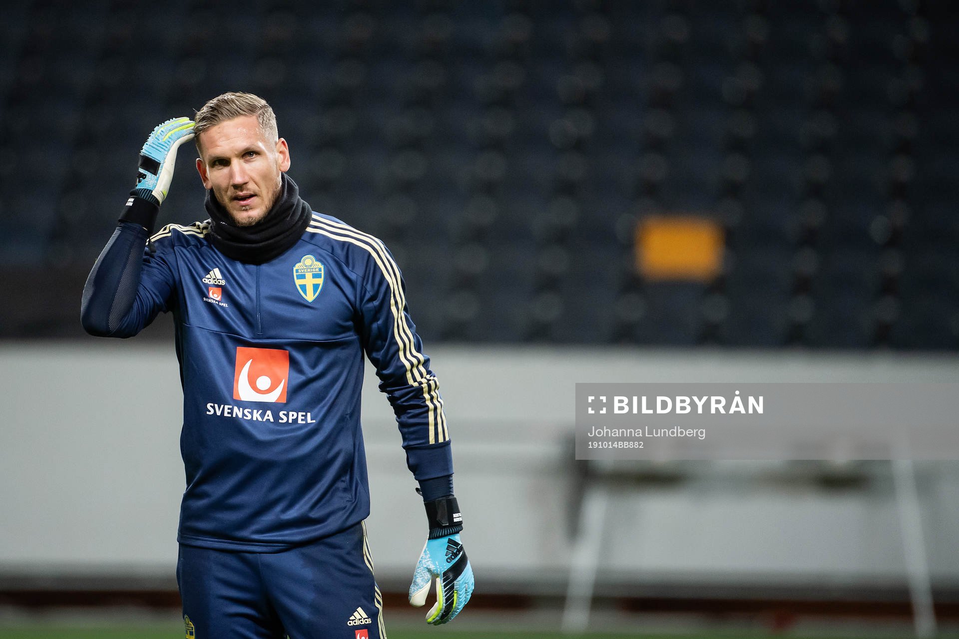 Goalkeeper Robin Olsen of the Swedish national football team