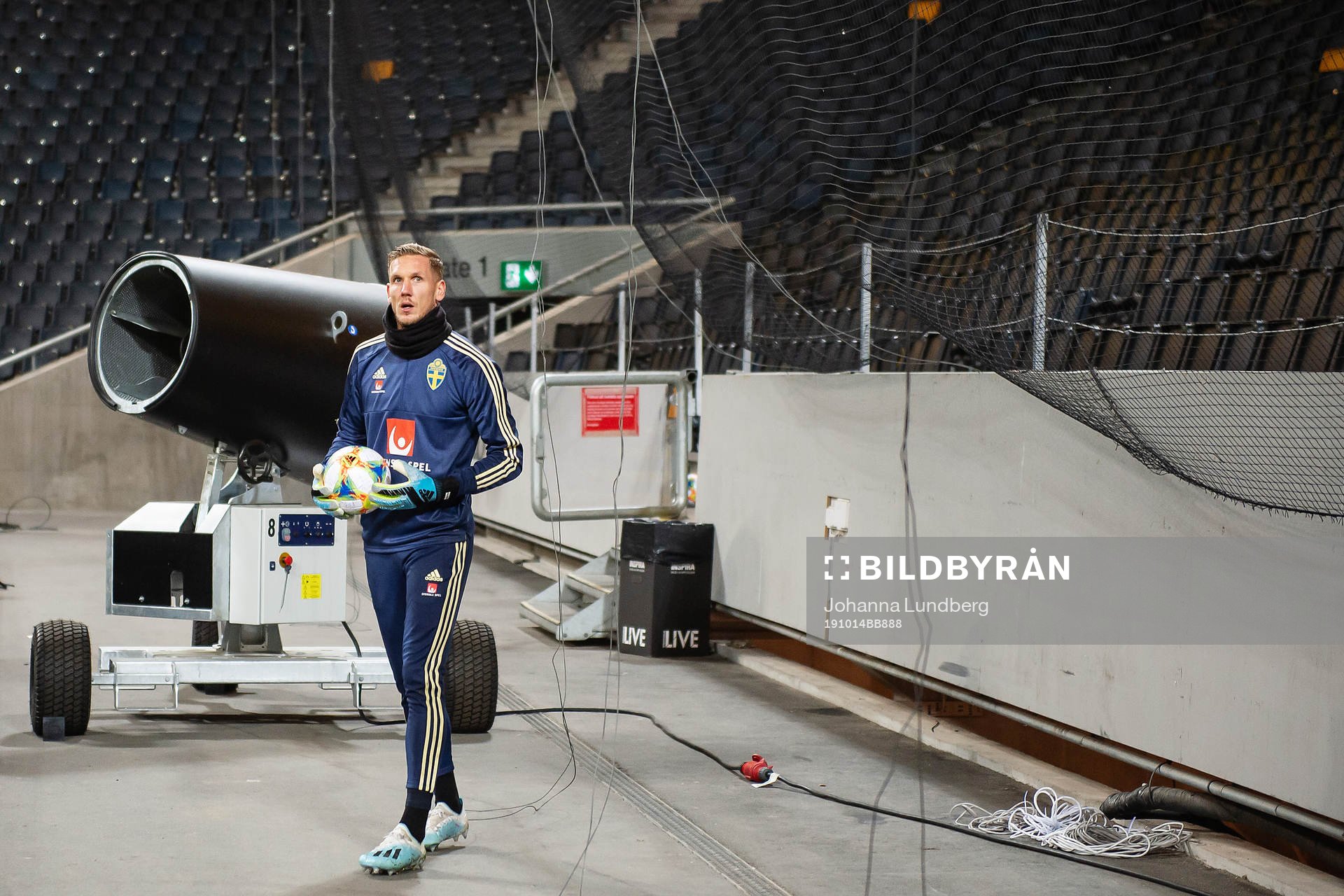 Goalkeeper Robin Olsen of the Swedish national football team