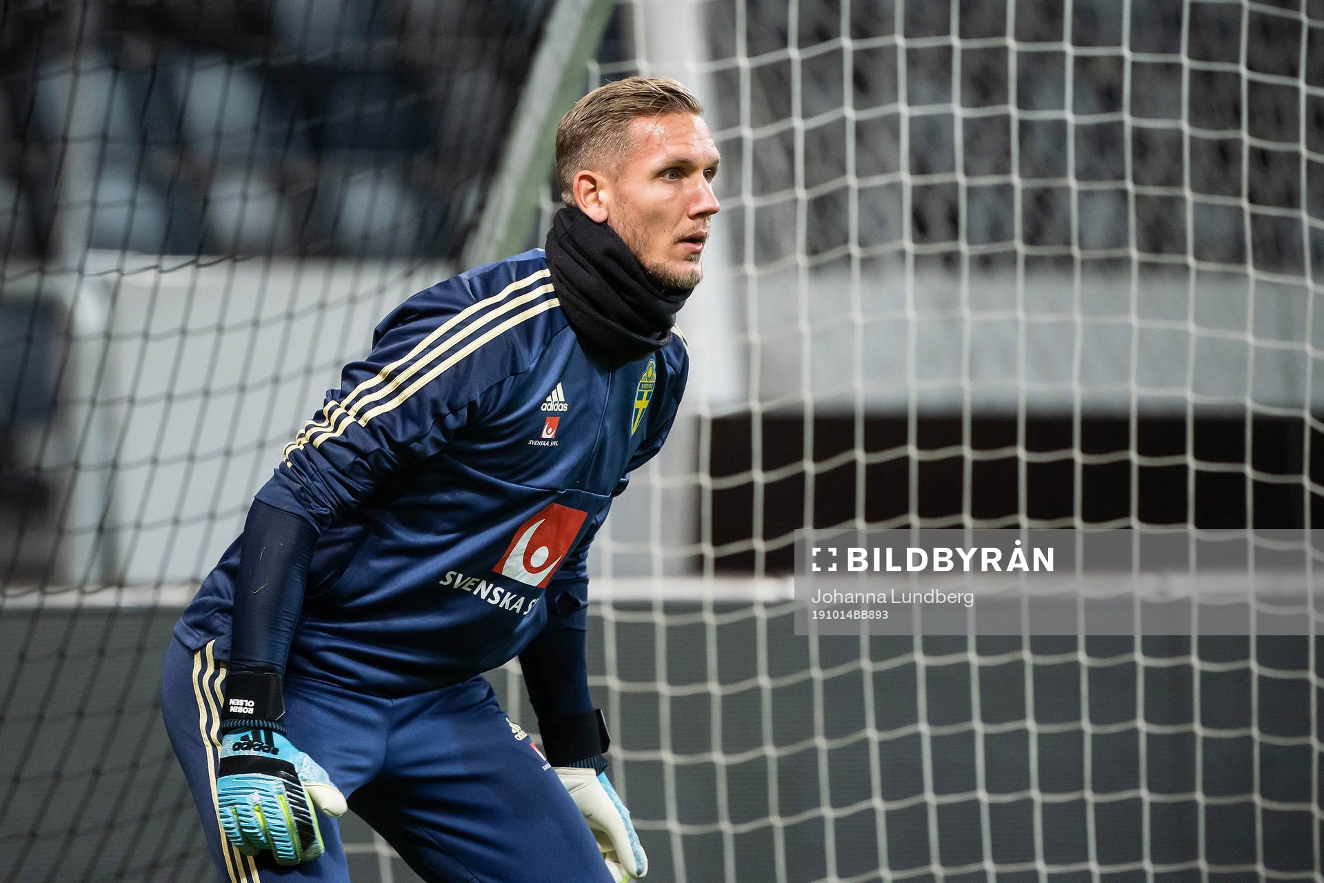 Goalkeeper Robin Olsen of the Swedish national football team