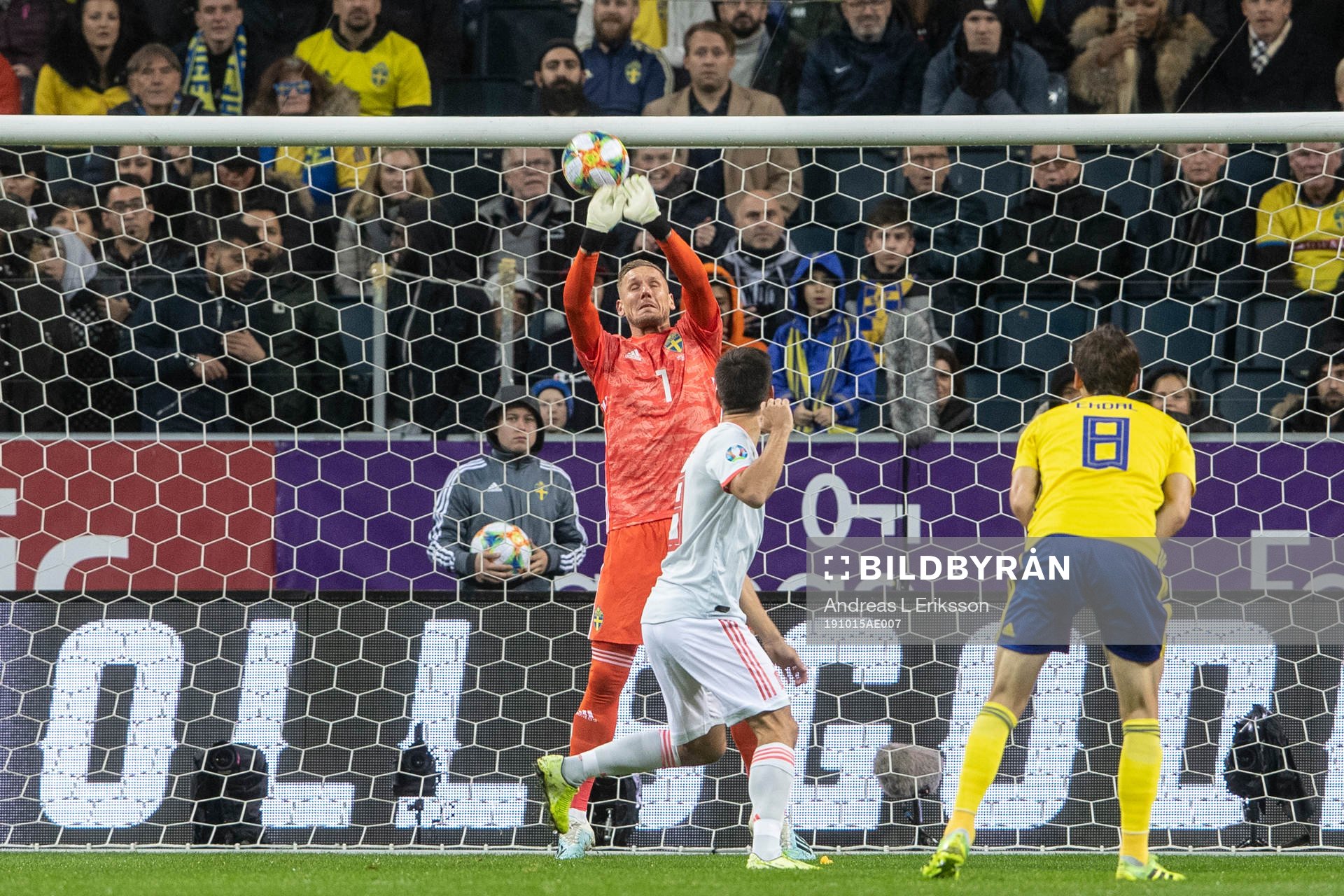 goalkeeper Robin Olsen of Sweden
