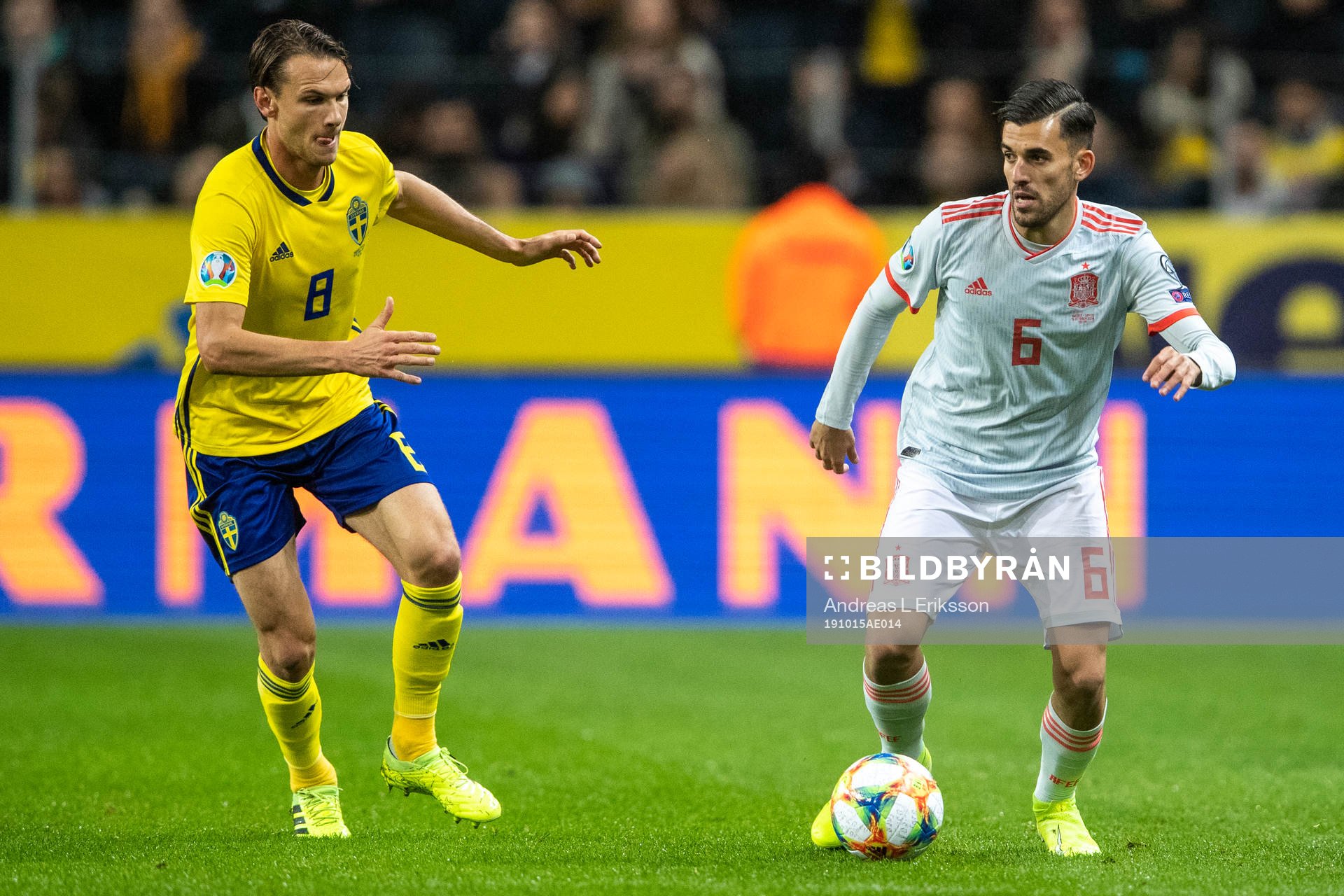 Albin Ekdal of Sweden and Dani Ceballos of Spain