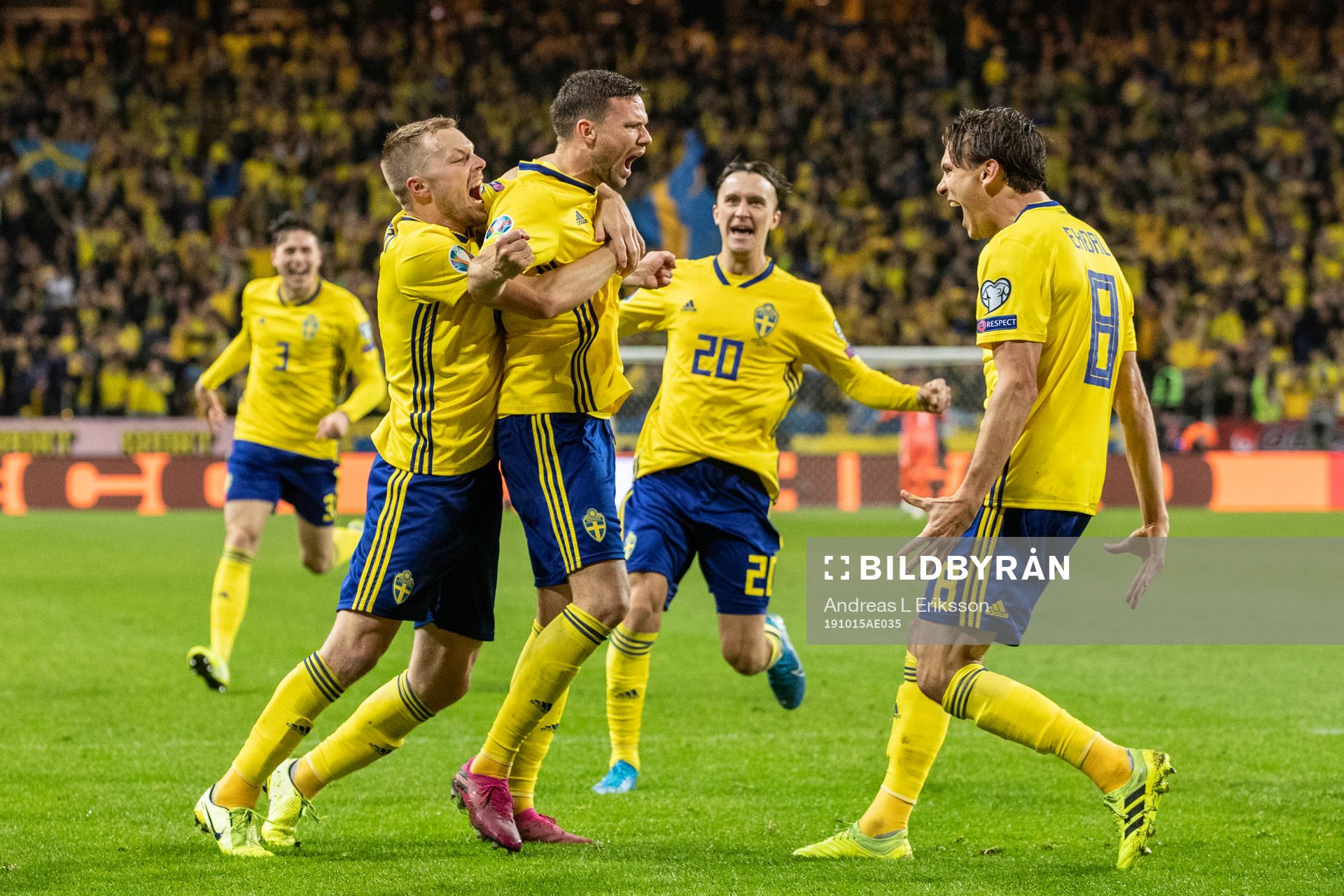 Sebastian Larsson, Kristoffer Olsson and Albin Ekdal