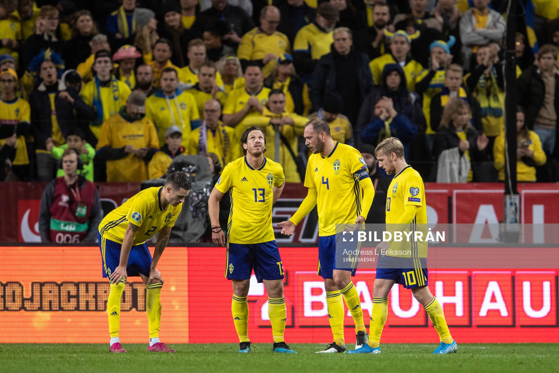 Mikael Lustig, Gustav Svensson, Andreas Granqvist and Emil