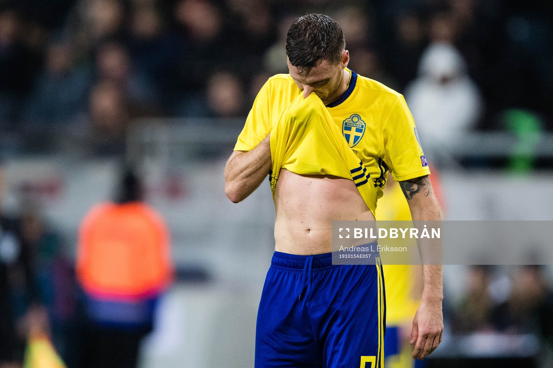 Marcus Berg of Sweden looks dejected