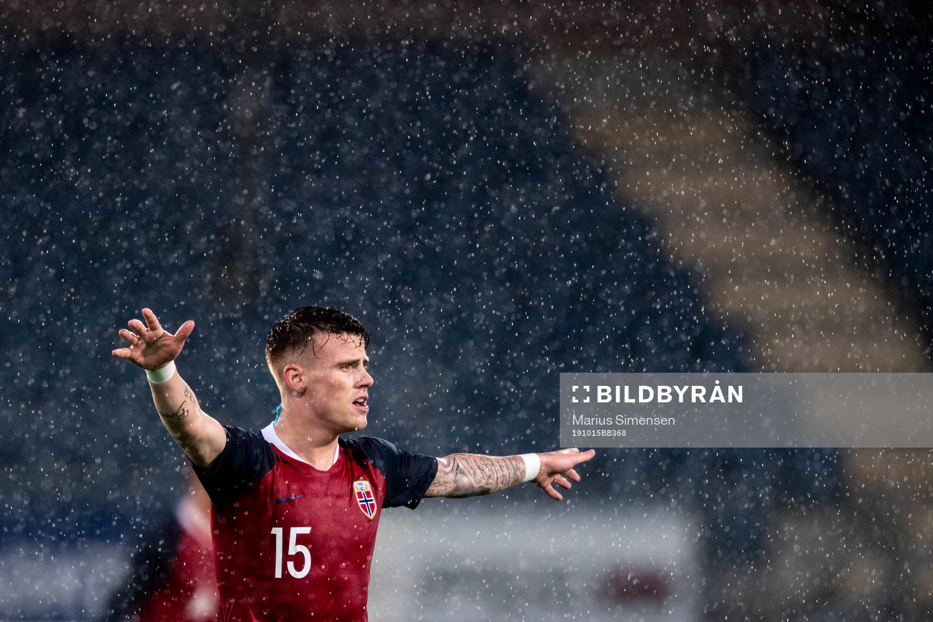 Tobias Heintz of Norway during the UEFA European Under-21 Qualifier football match between Norway and Netherlands on October 15, 2019 in Drammen.