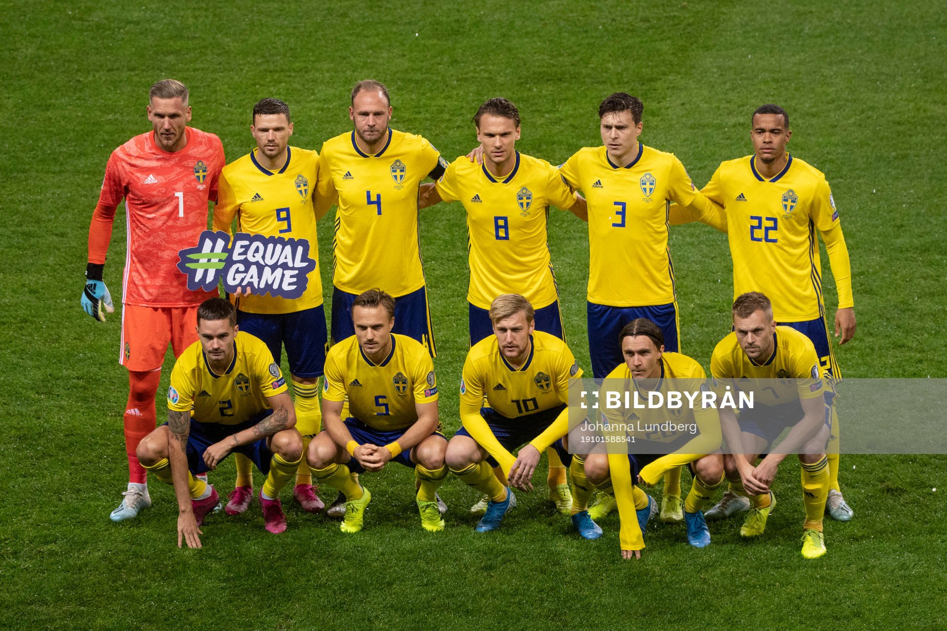 goalkeeper Robin Olsen, Marcus Berg, Albin Ekdal, Victor