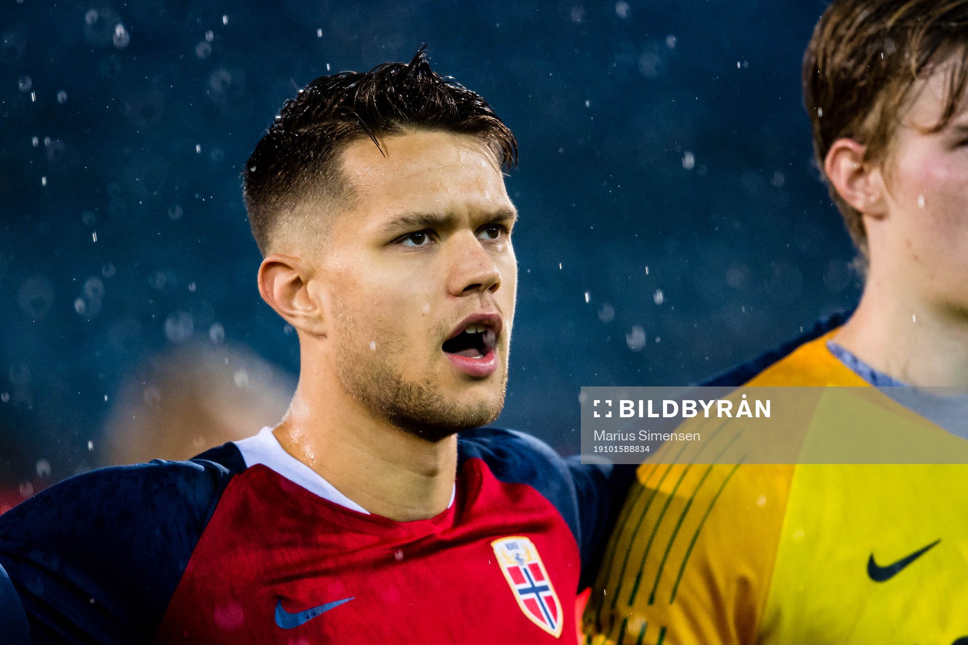 Tord Johnsen Salte of Norway ahead of the UEFA European Under-21 Qualifier football match between Norway and Netherlands on October 15, 2019 in Drammen.