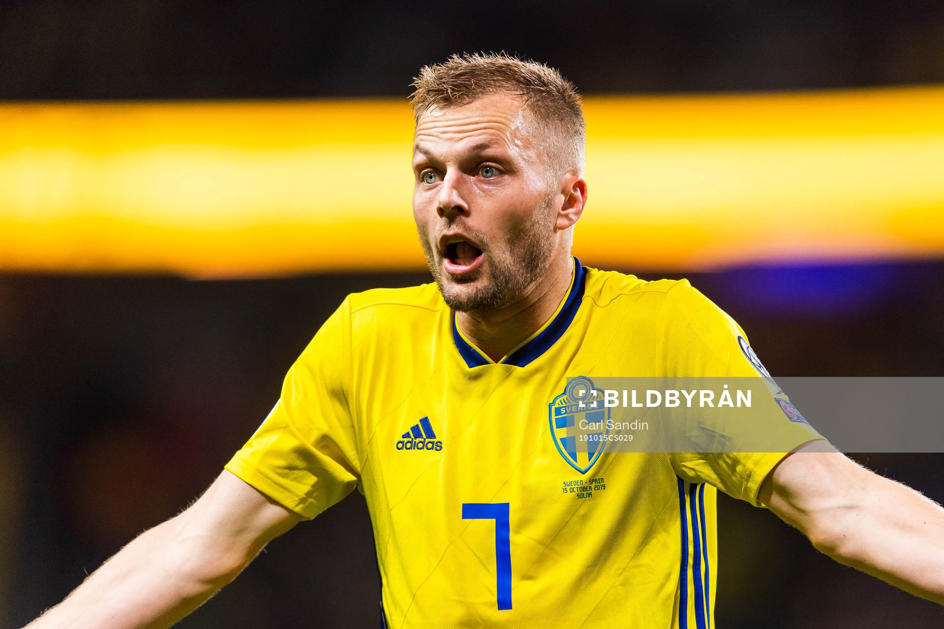 Sebastian Larsson of Sweden reacts