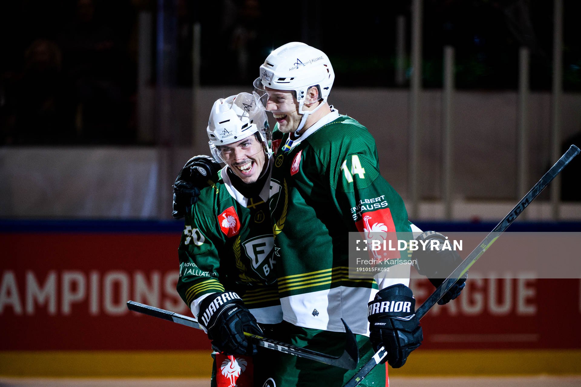 Sebastian Erixon and Victor Ejdsell celebrates