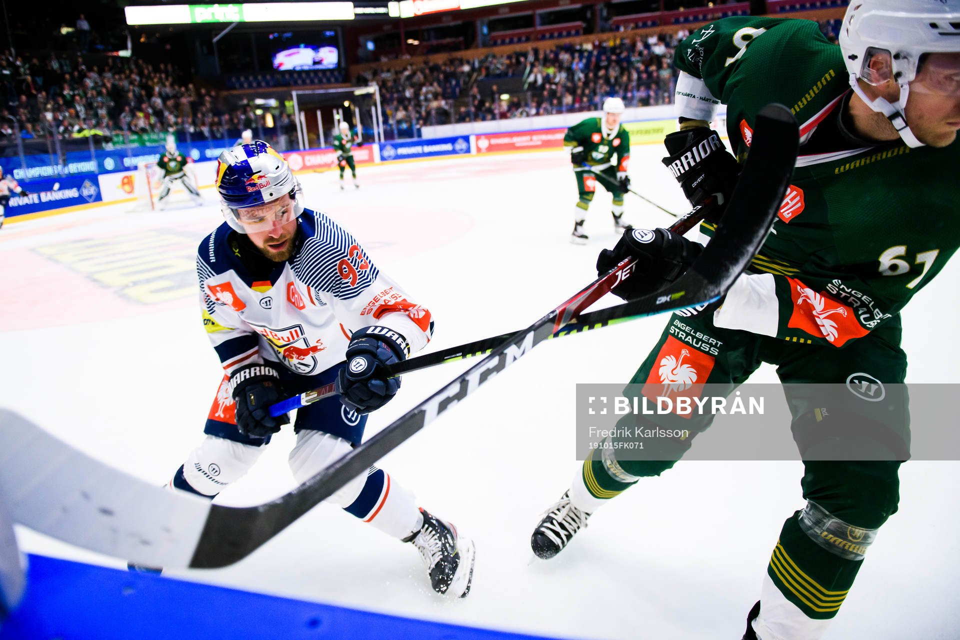 Maximilian Kastner of Red Bull Munich and Johan Ryno of