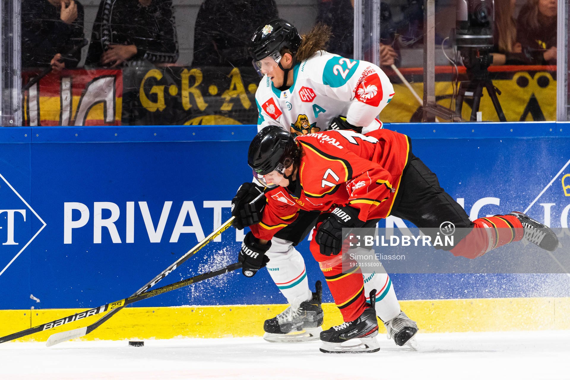 Kevin Raine of Belfast and Isac Brännström of Luleå
