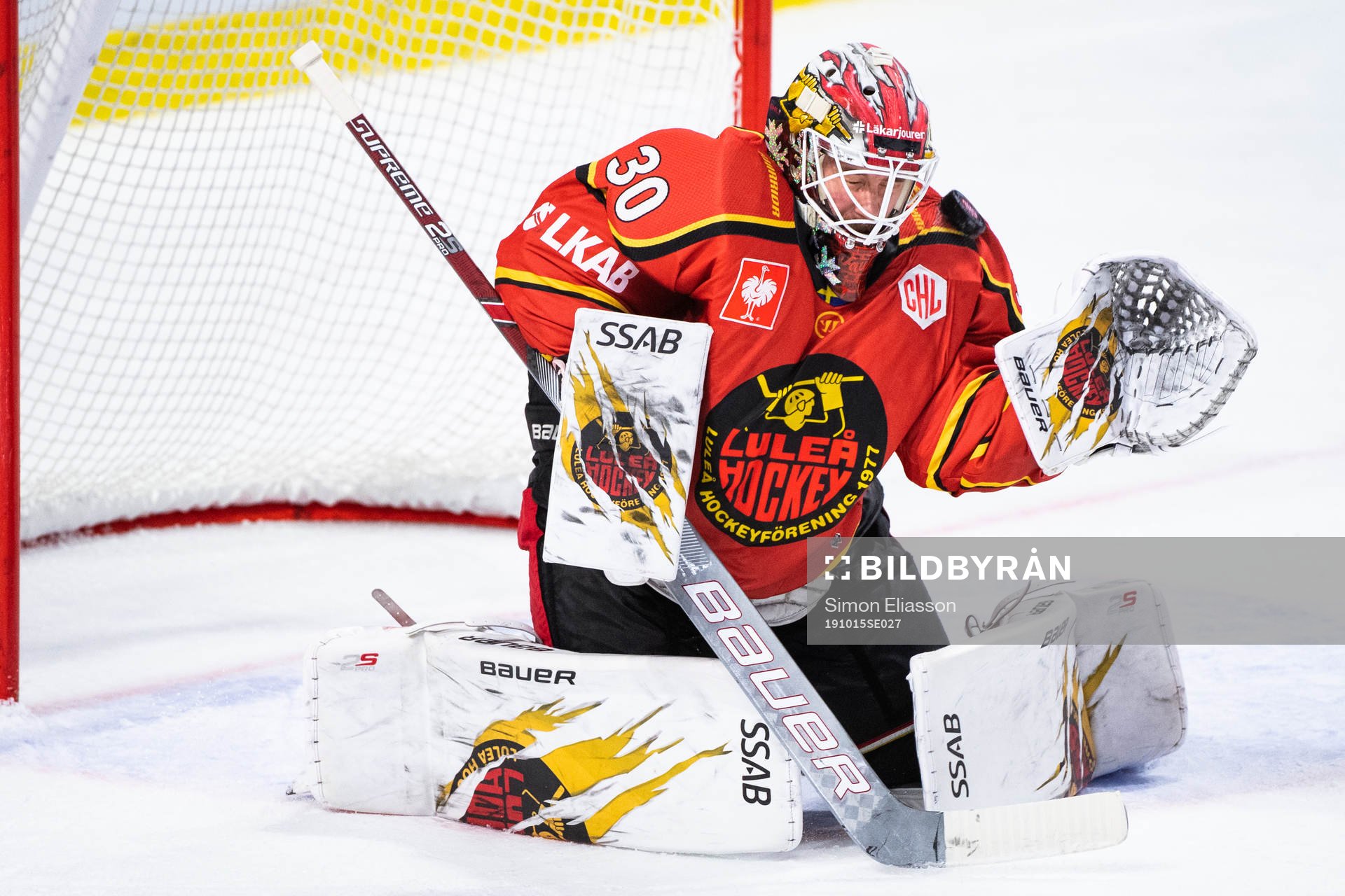 Goalkeeper David Rautio of Luleå