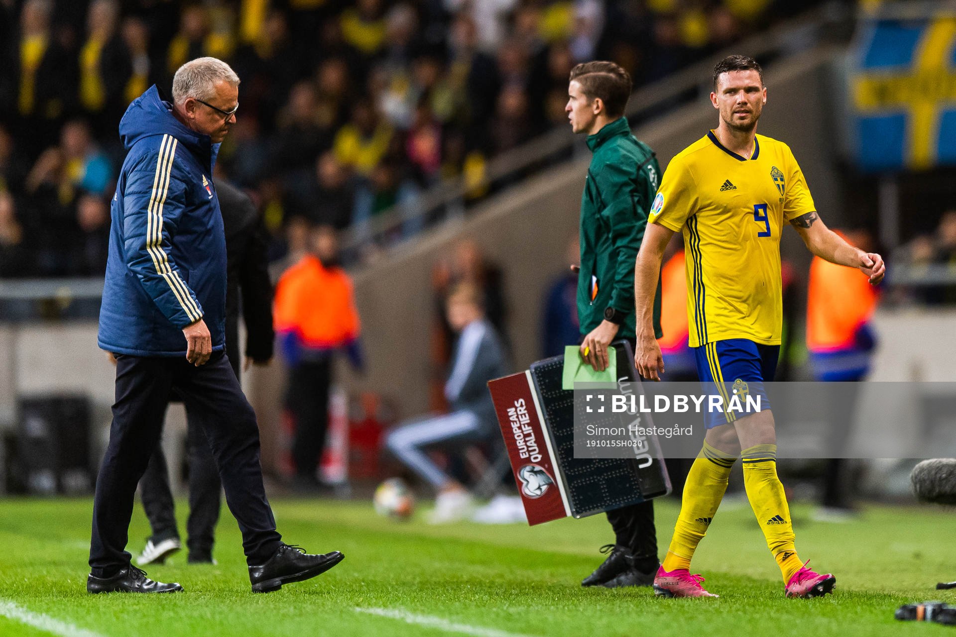 Marcus Berg of Sweden is substituted