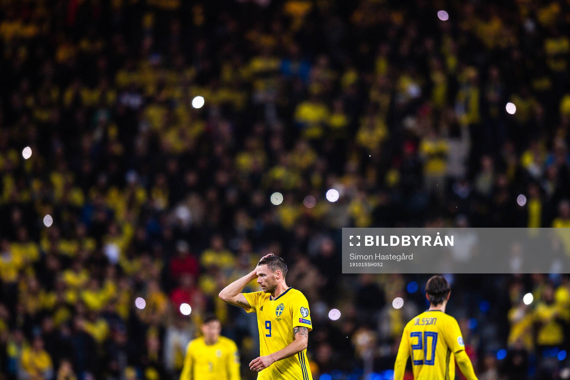 Marcus Berg of Sweden looks dejected