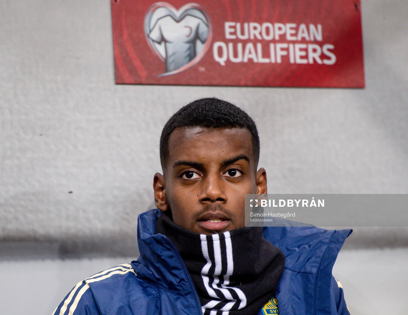 Alexander Isak of Sweden ahead the UEFA Euro Qualifier