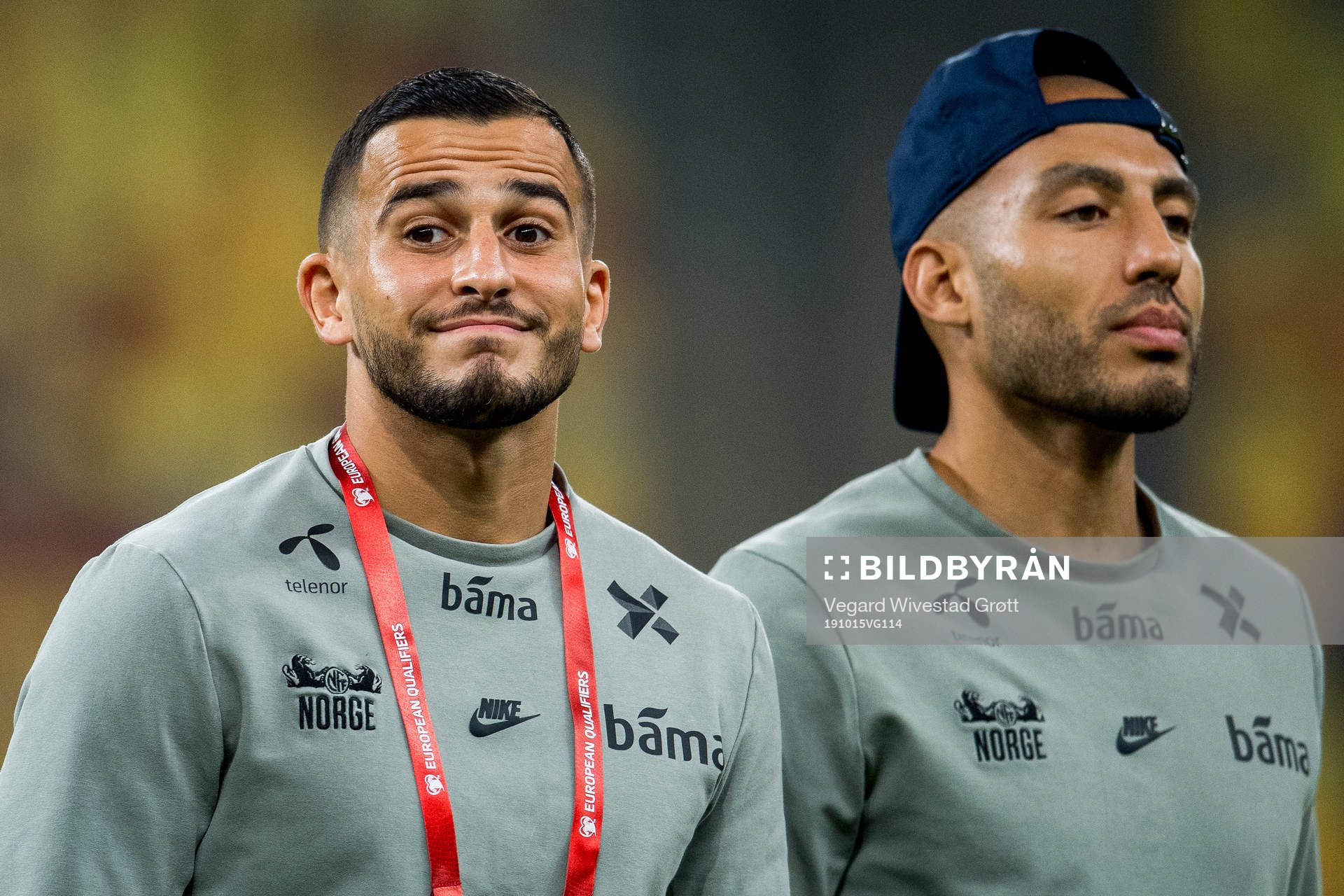 Omar Elabdellaoui and Haitam Aleesami of Norway