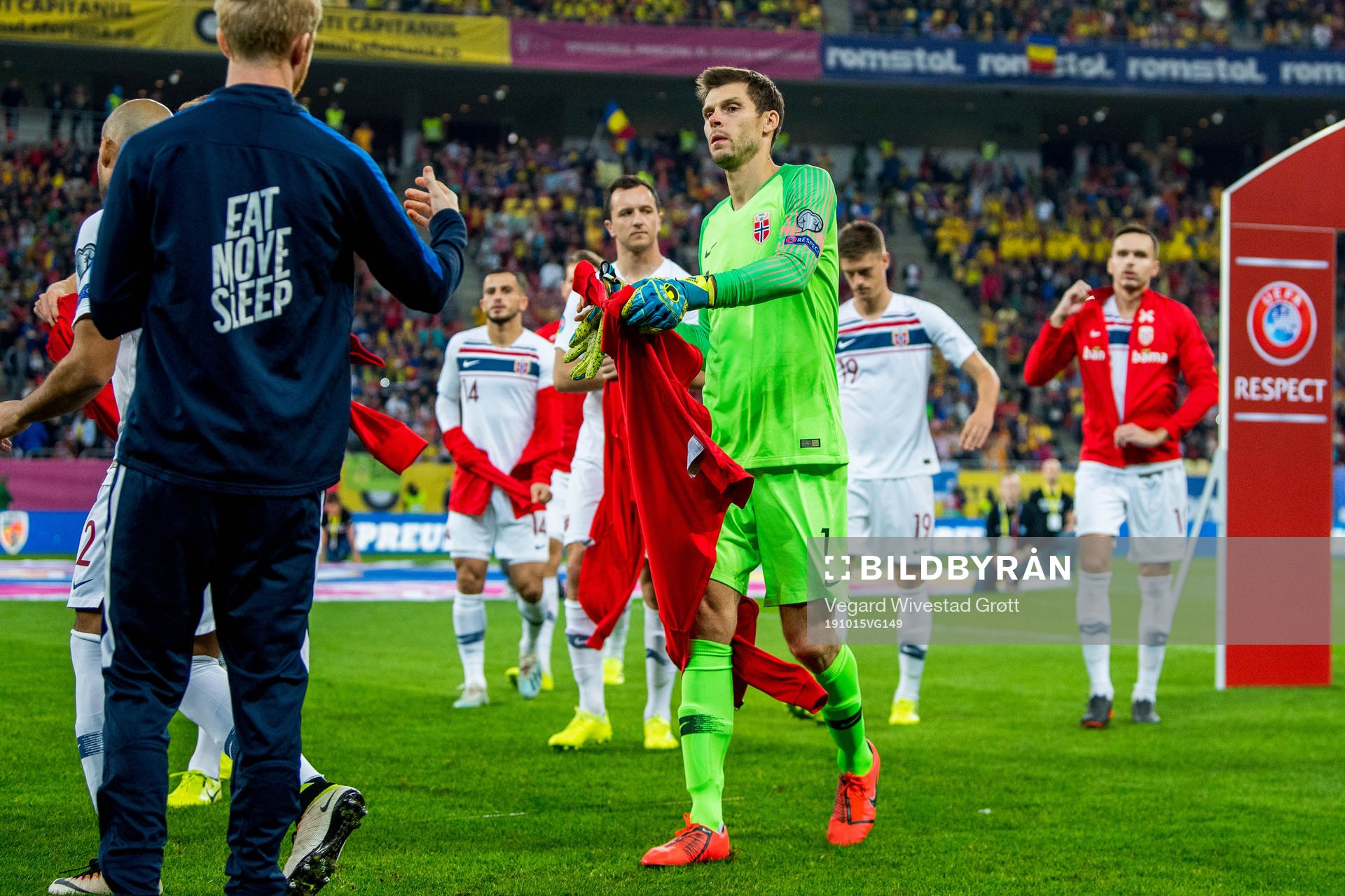 Goalkeeper Rune Almenning Jarstein of Norway