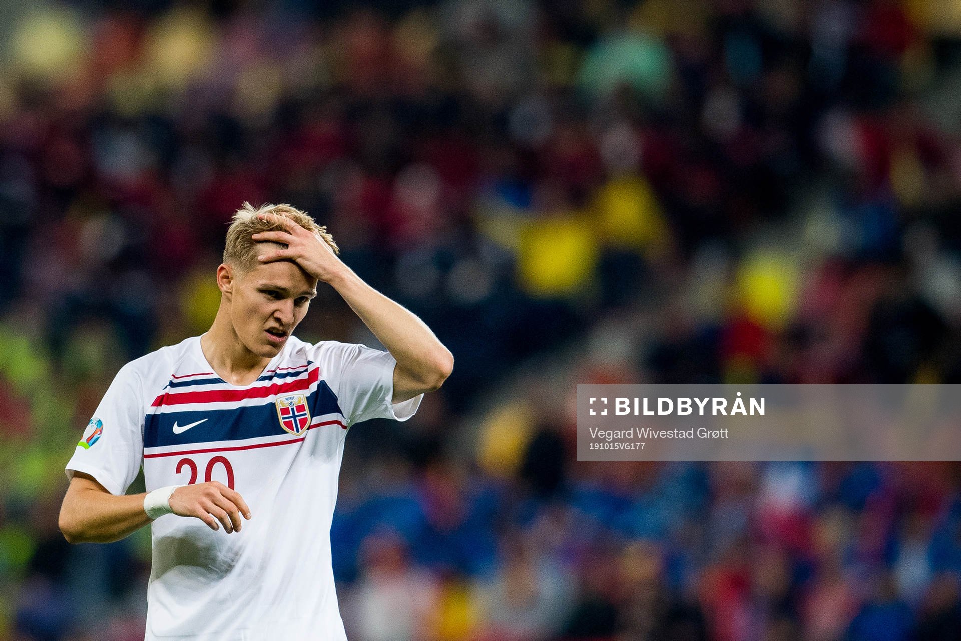 Martin Ødegaard of Norway looks dejected