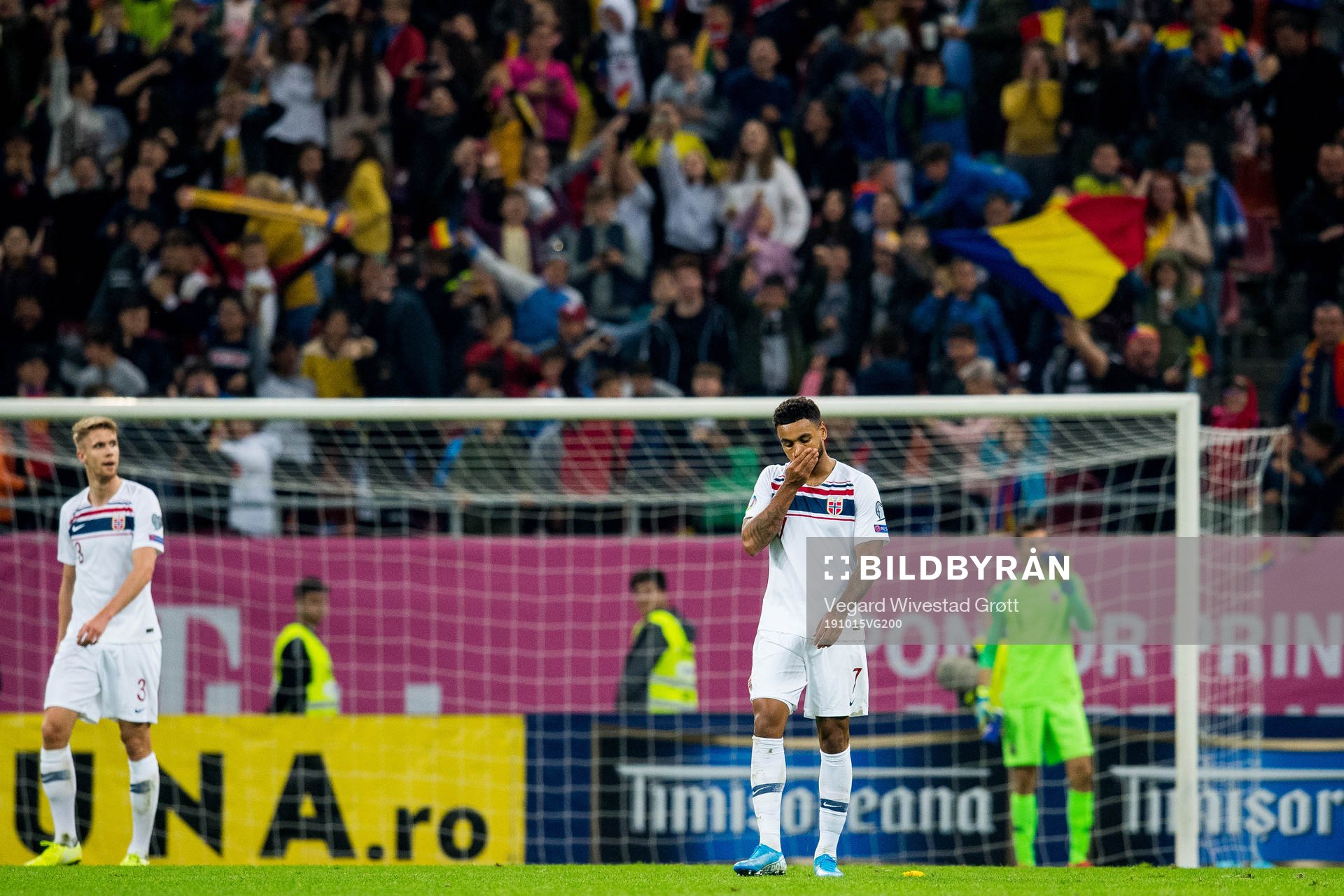 Joshua King of Norway looks dejected