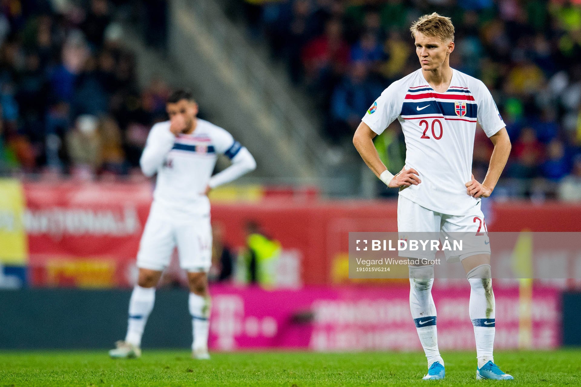 Martin Ødegaard of Norway looks dejected