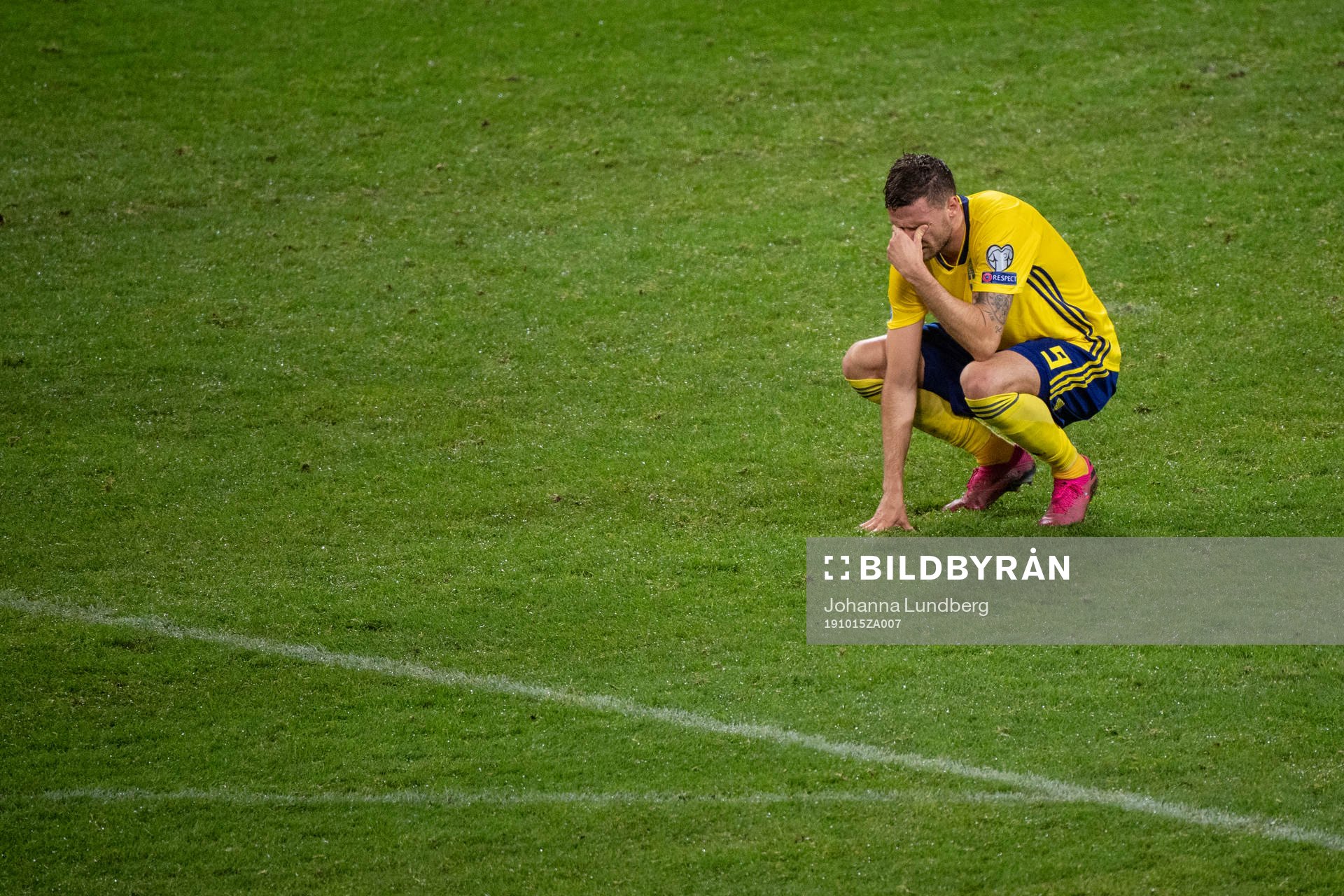 Marcus Berg of Sweden looks dejected
