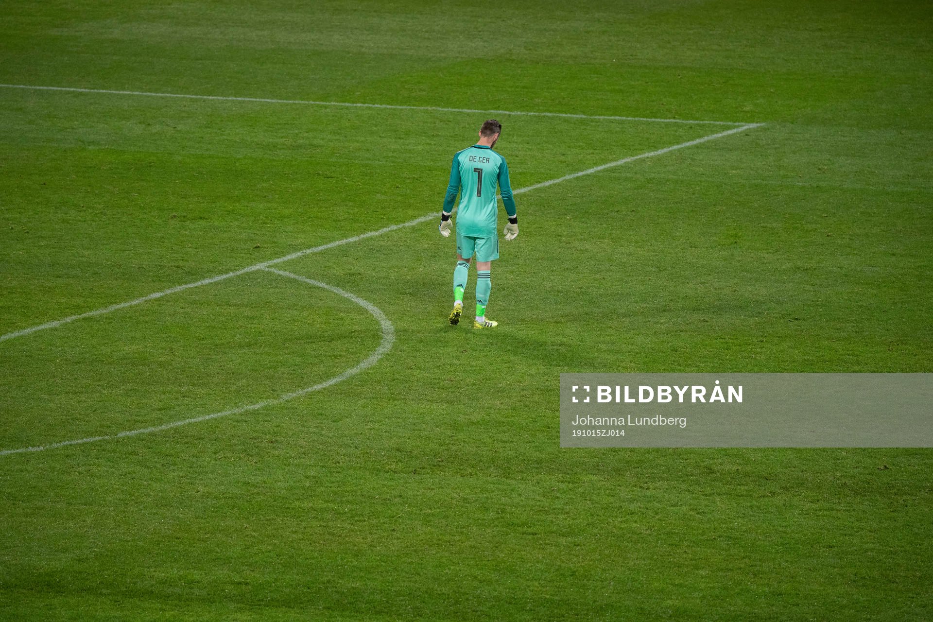 goalkeeper David de Gea of Spain looks dejected