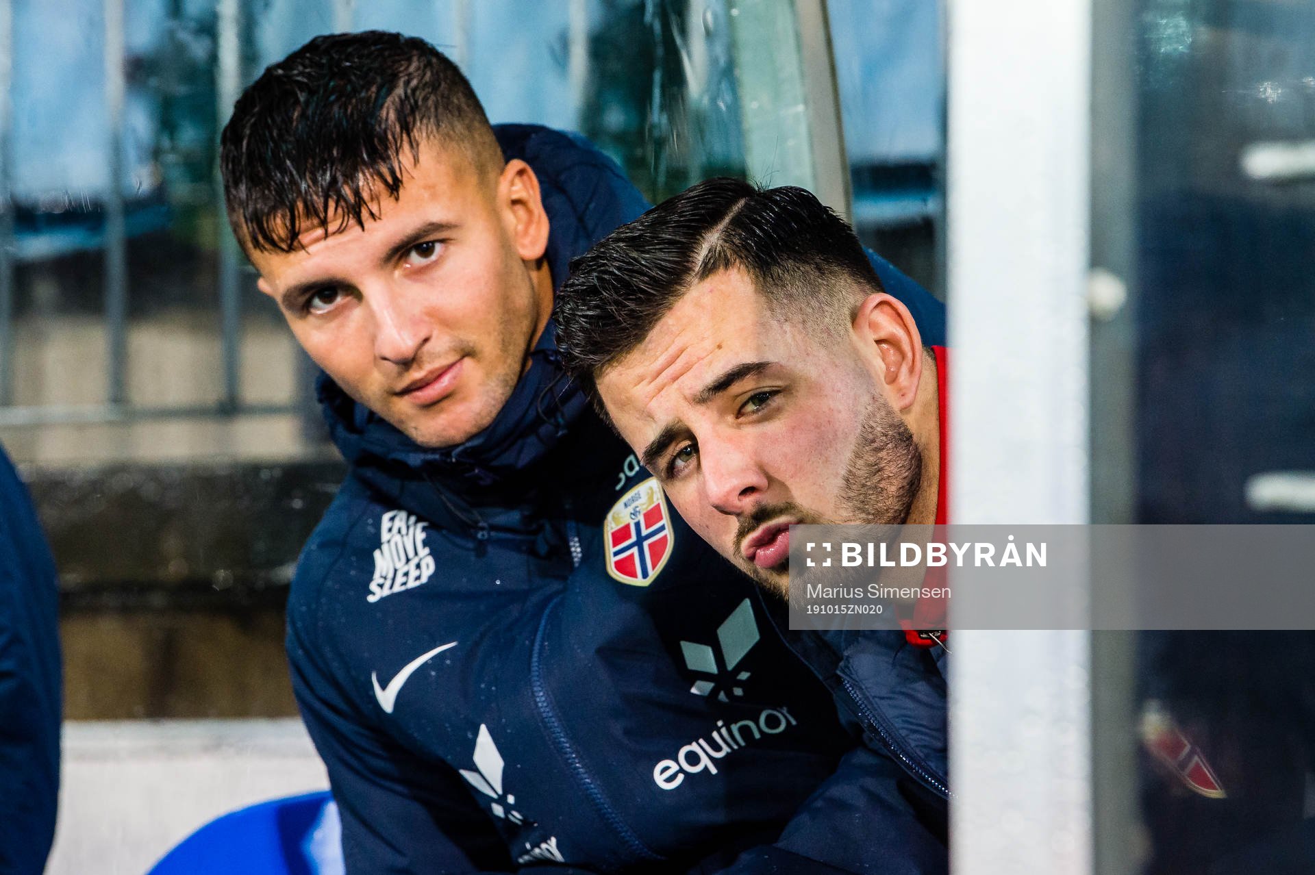 Rafik Zekhnini and Aron Dønnum of Norway