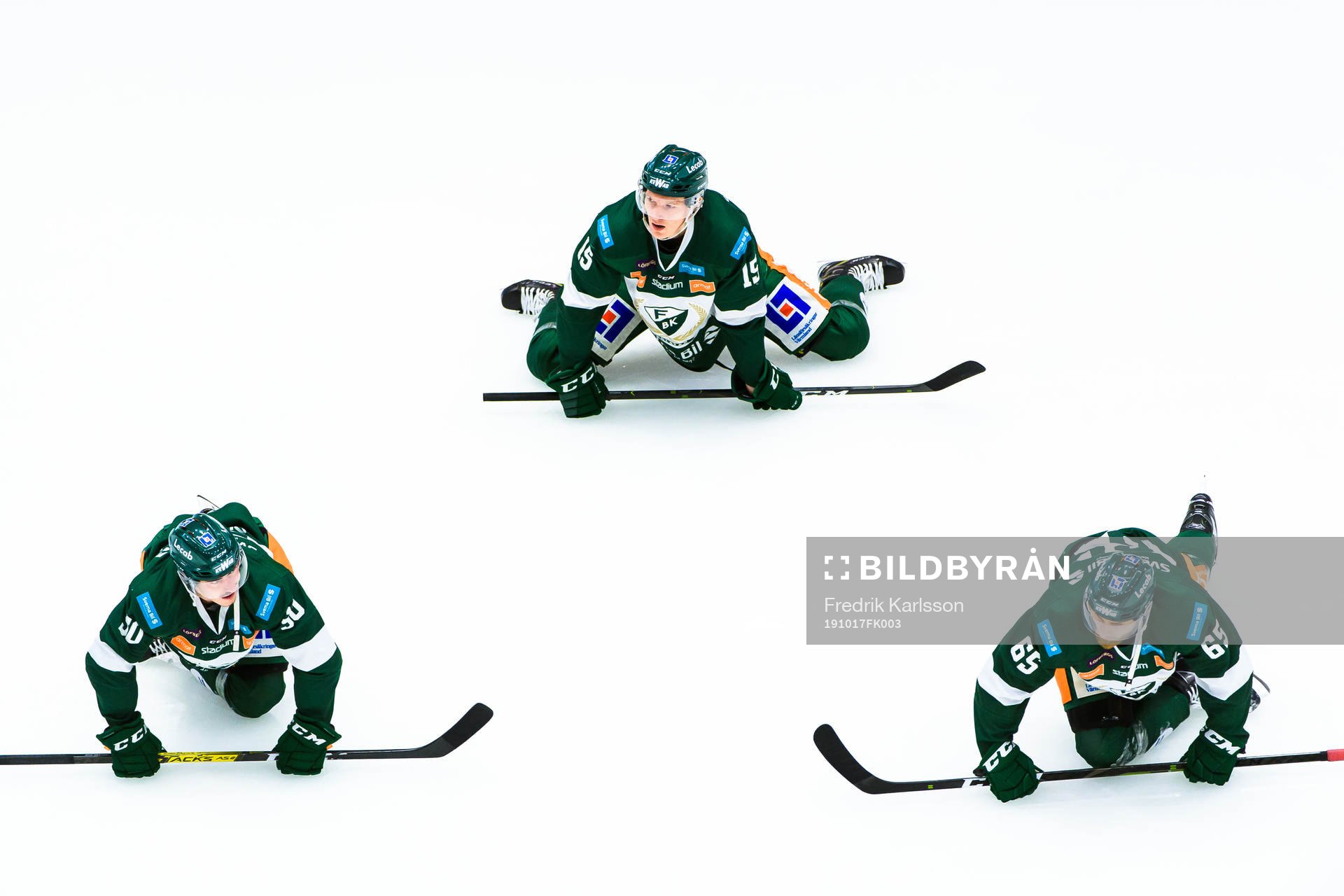 Färjestads Sebastian Erixon, Gustav Rydahl och Vojtech