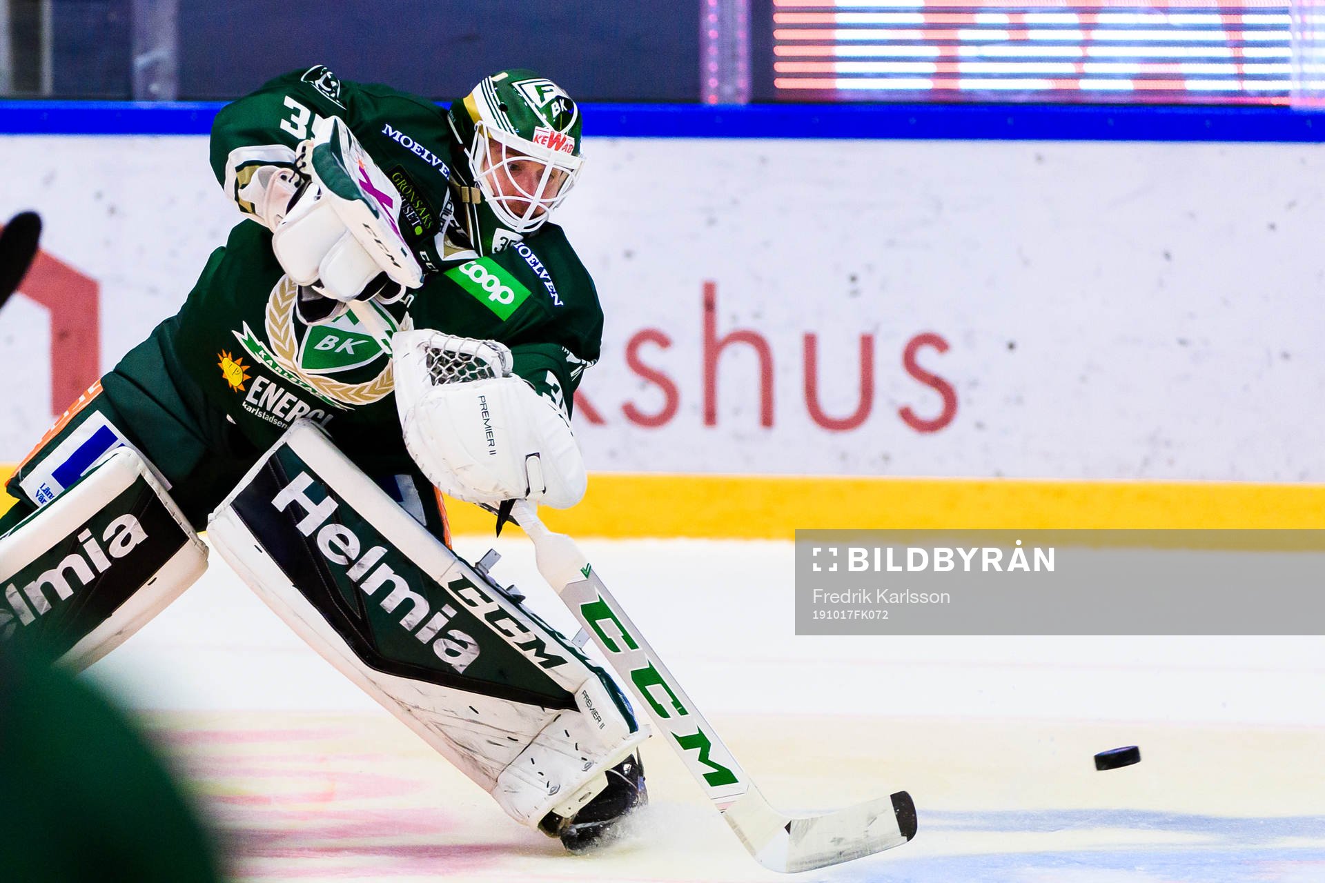 Färjestads målvakt Markus Svensson