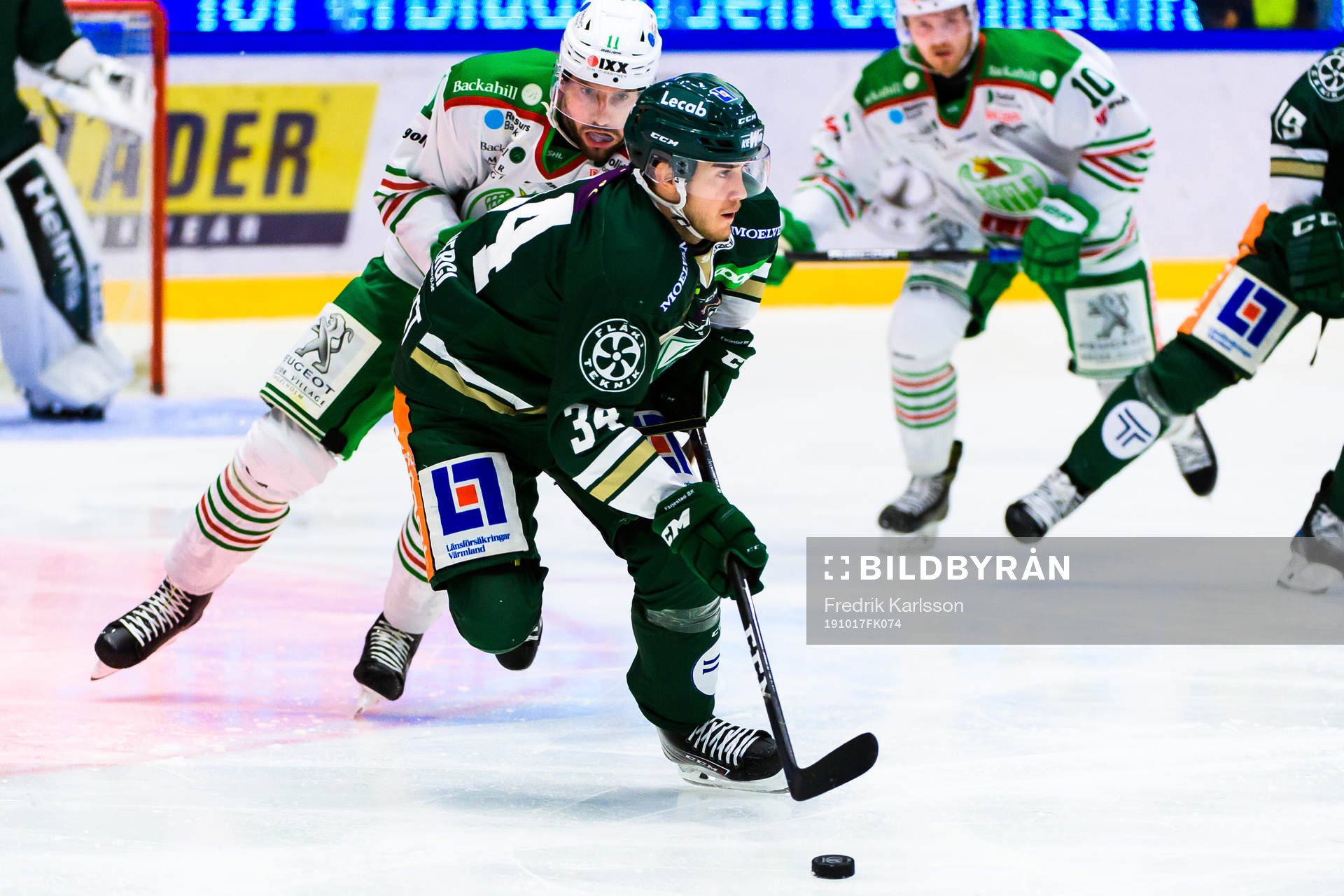 Rögles Mattias Sjögren och Färjestads Michael Lindqvist