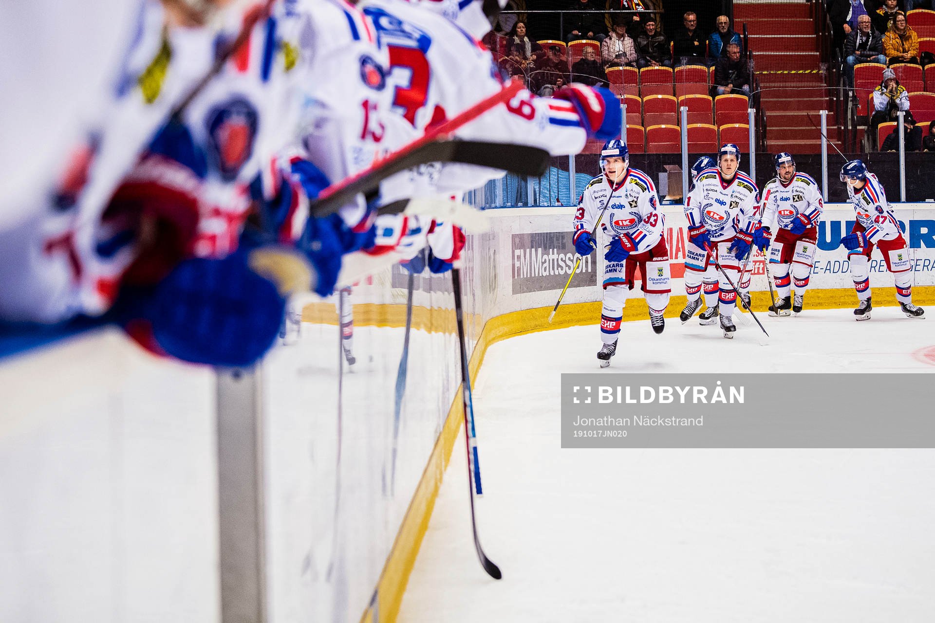 Oskarshamns spelare jublar