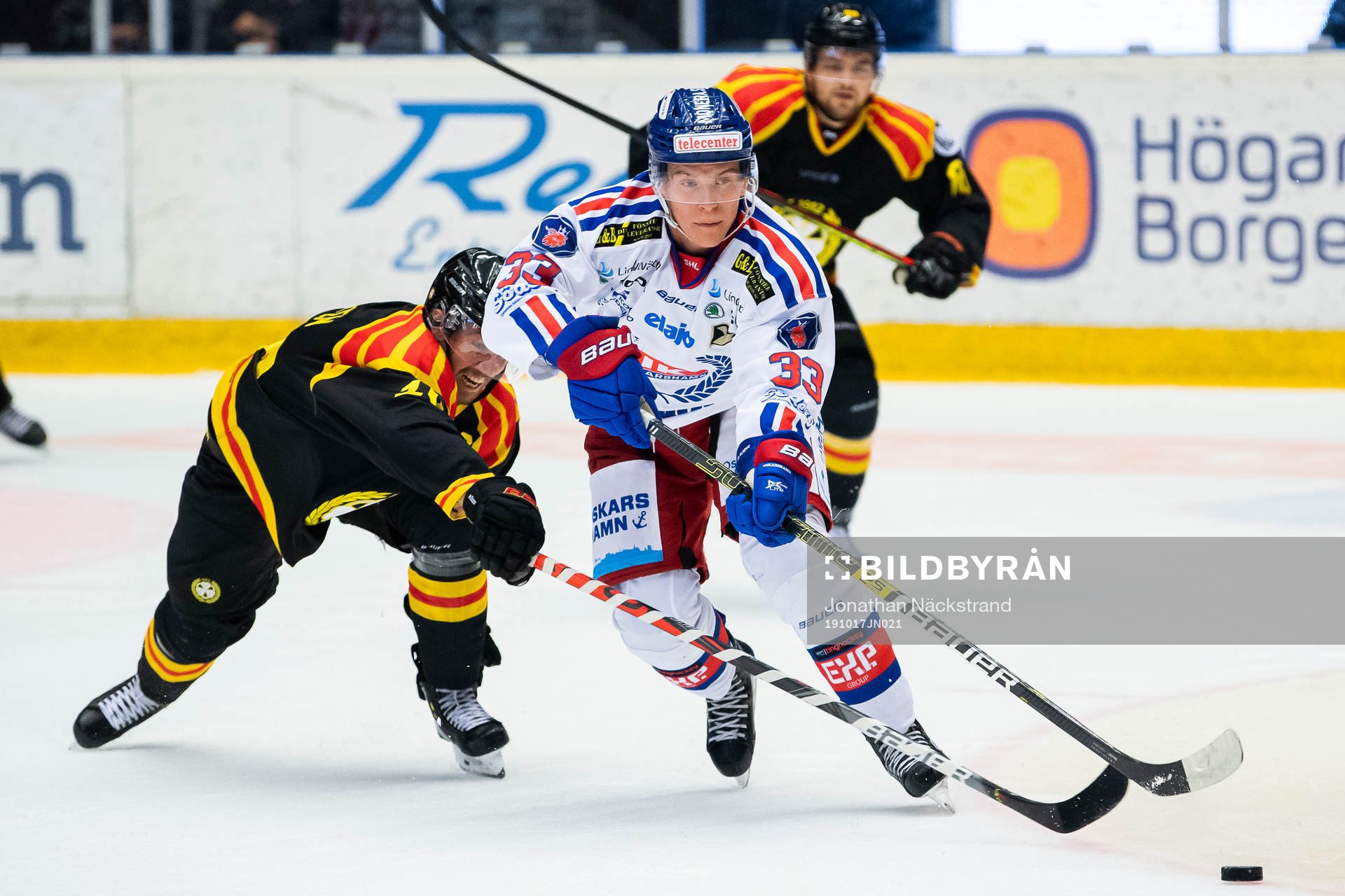 Oskarshamns Filiph Engsund  och Brynäs Anton Rödin