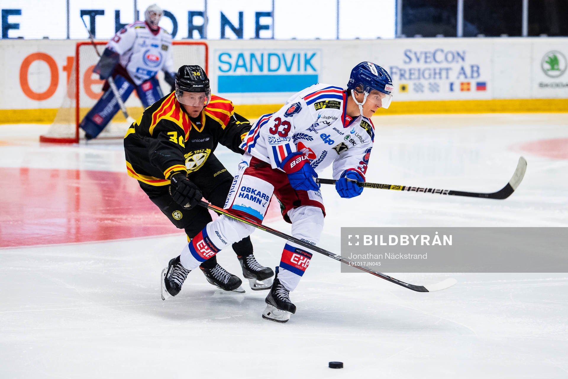 Brynäs Linus Ölund och Oskarshamns Filiph Engsund
