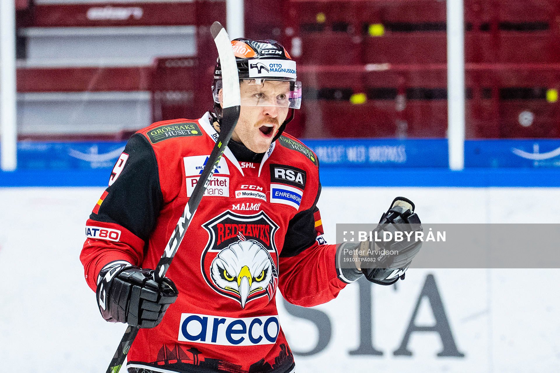Malmö Redhawks Frederik Storm jublar