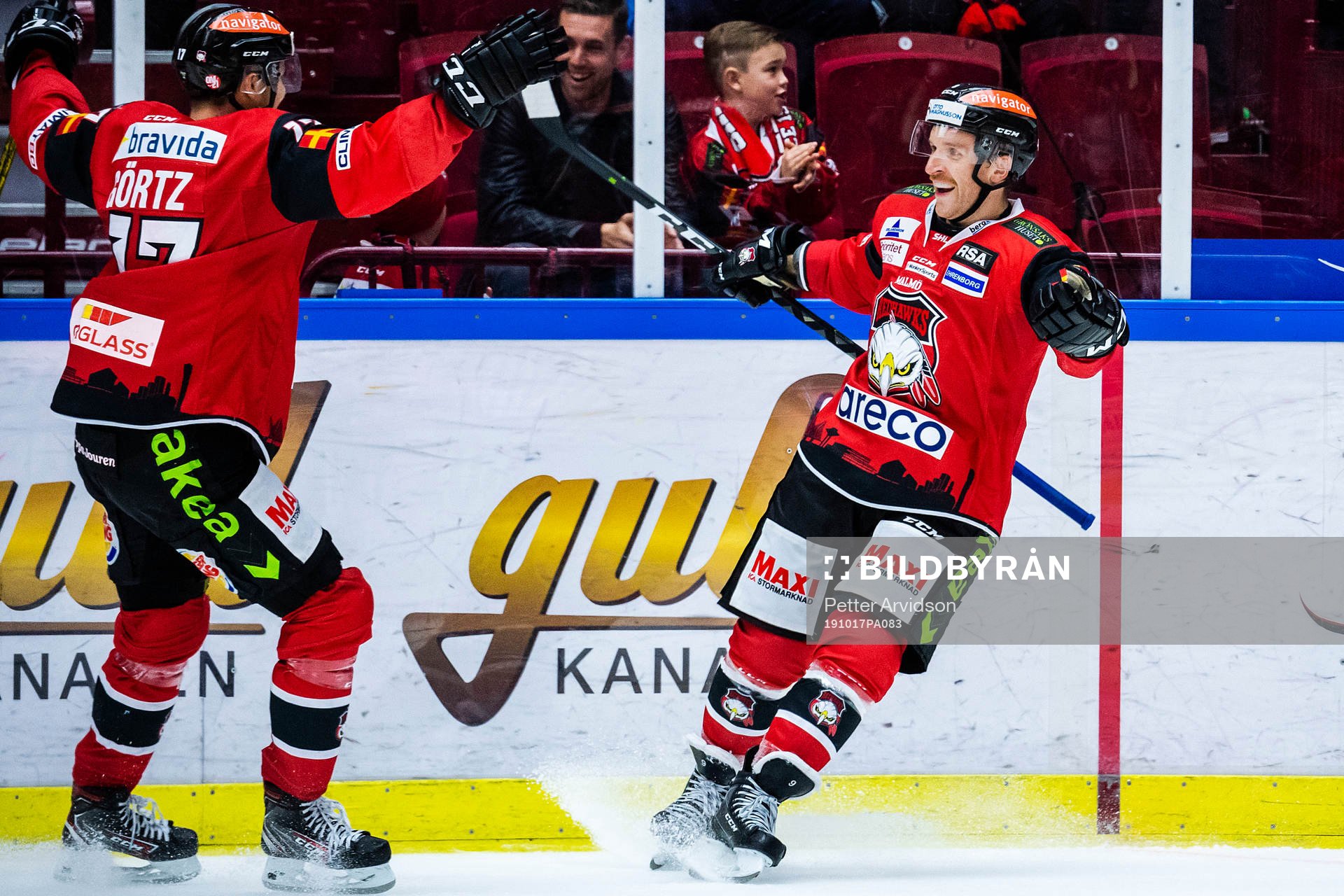 Malmö Redhawks Frederik Storm jublar