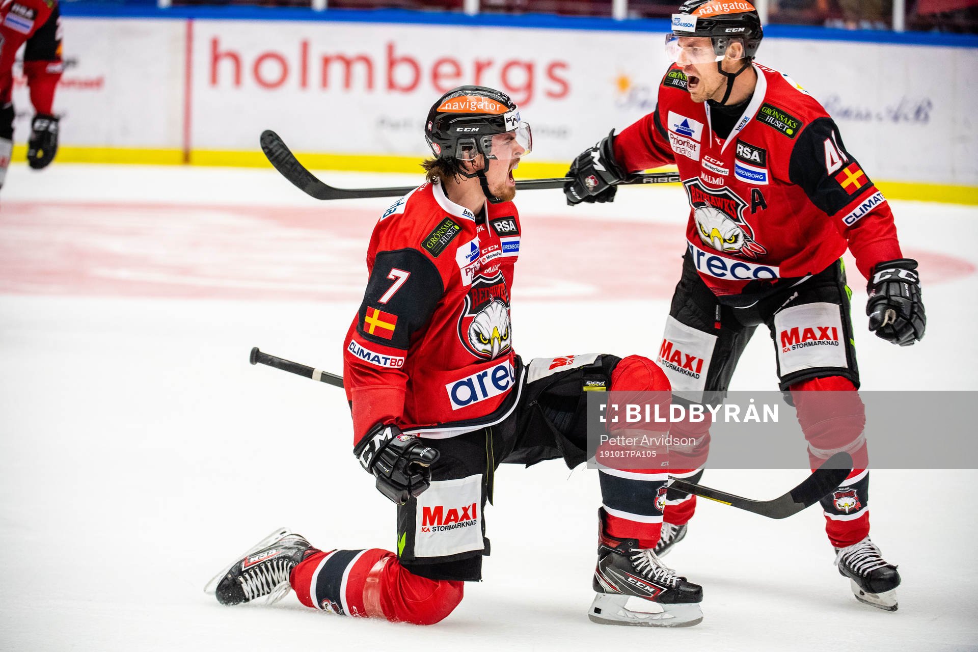 Malmö Redhawks Marcus Björk jublar