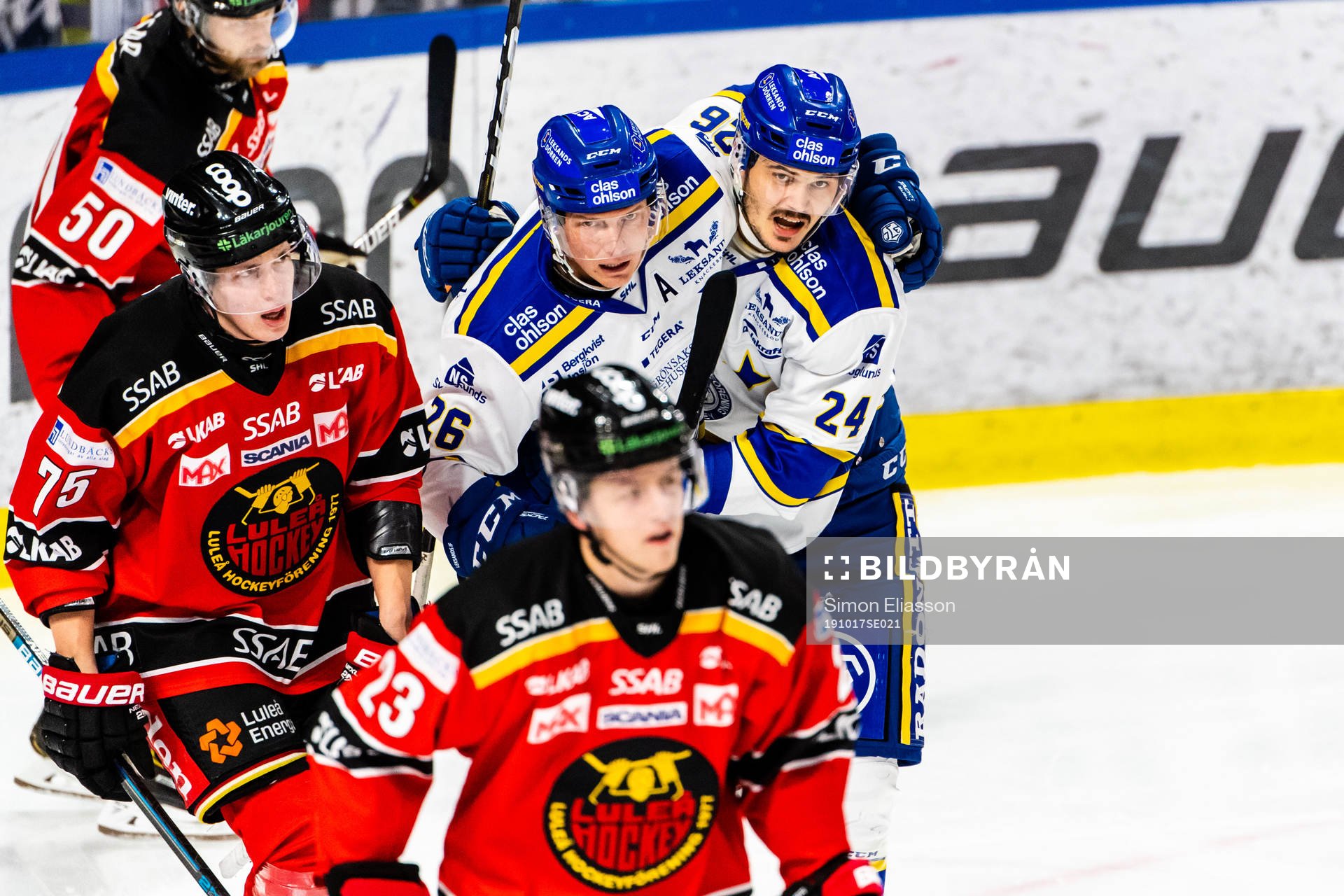 Leksands Patrik Zackrisson och Thomas Valkvae Olsen jublar