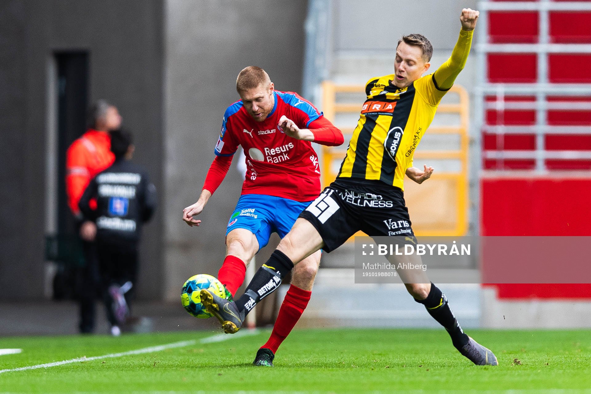Helsingborgs Markus Holgersson och Häckens Viktor Lundberg