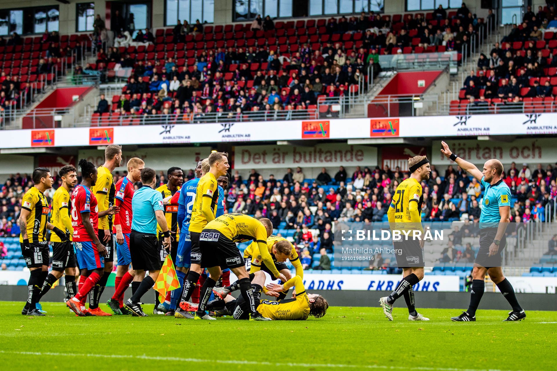 Situation mellan Häckens Erik Friberg och Helsingborgs