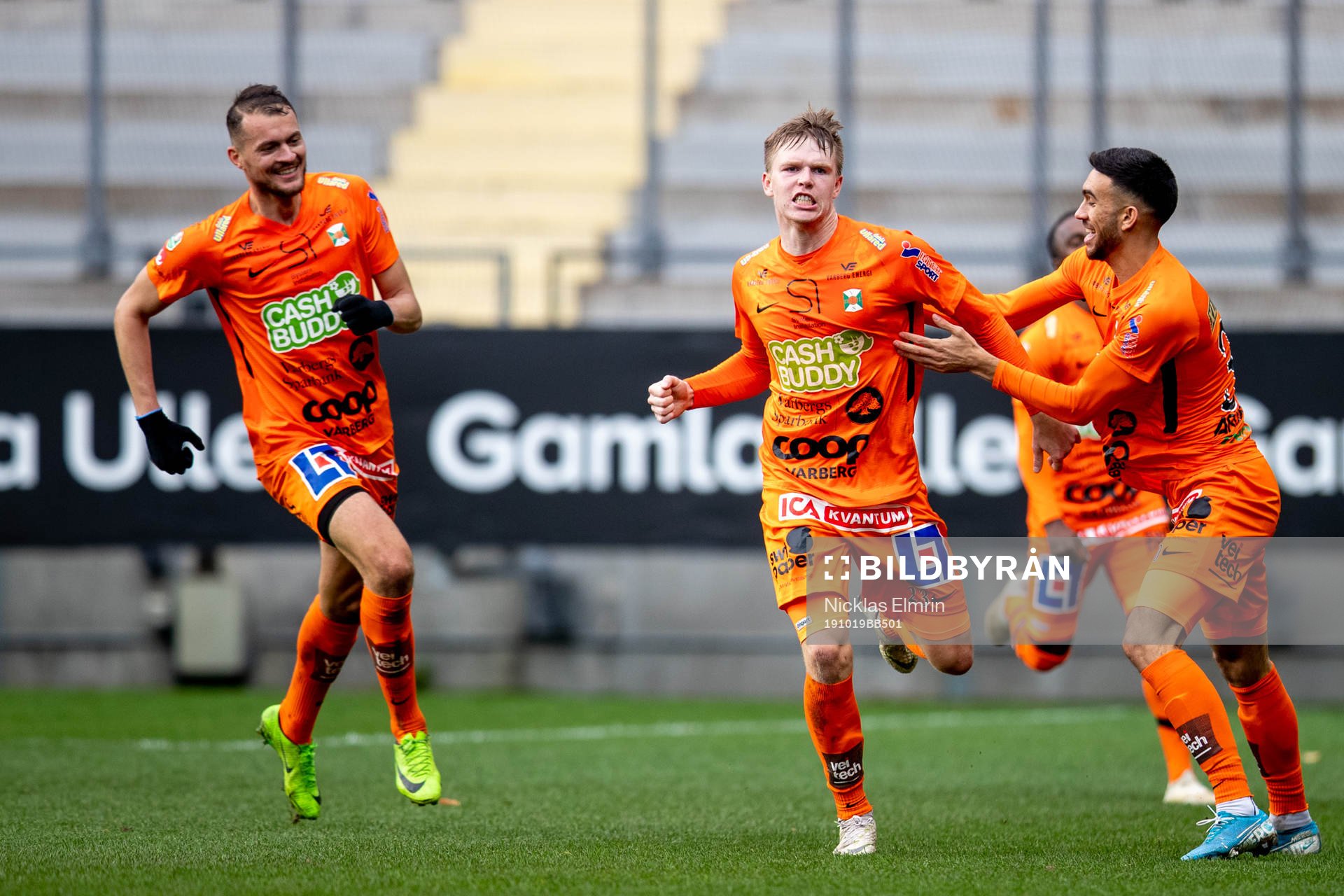 Varbergs Anton Liljenbäck, Albert Ejupi och Daniel Krezic