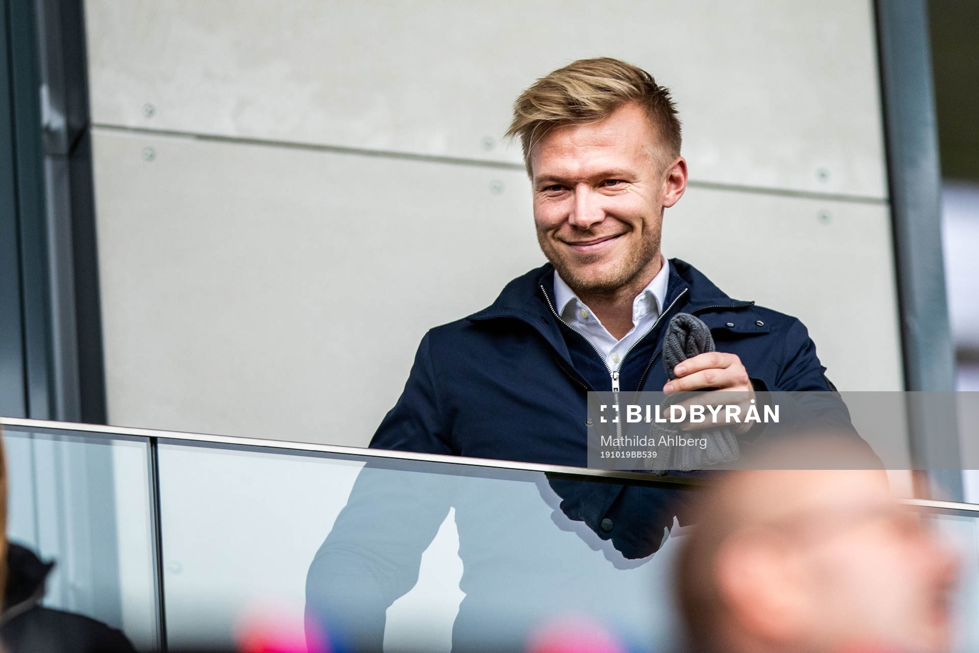 Helsingborgs Andreas Landgren på läktaren