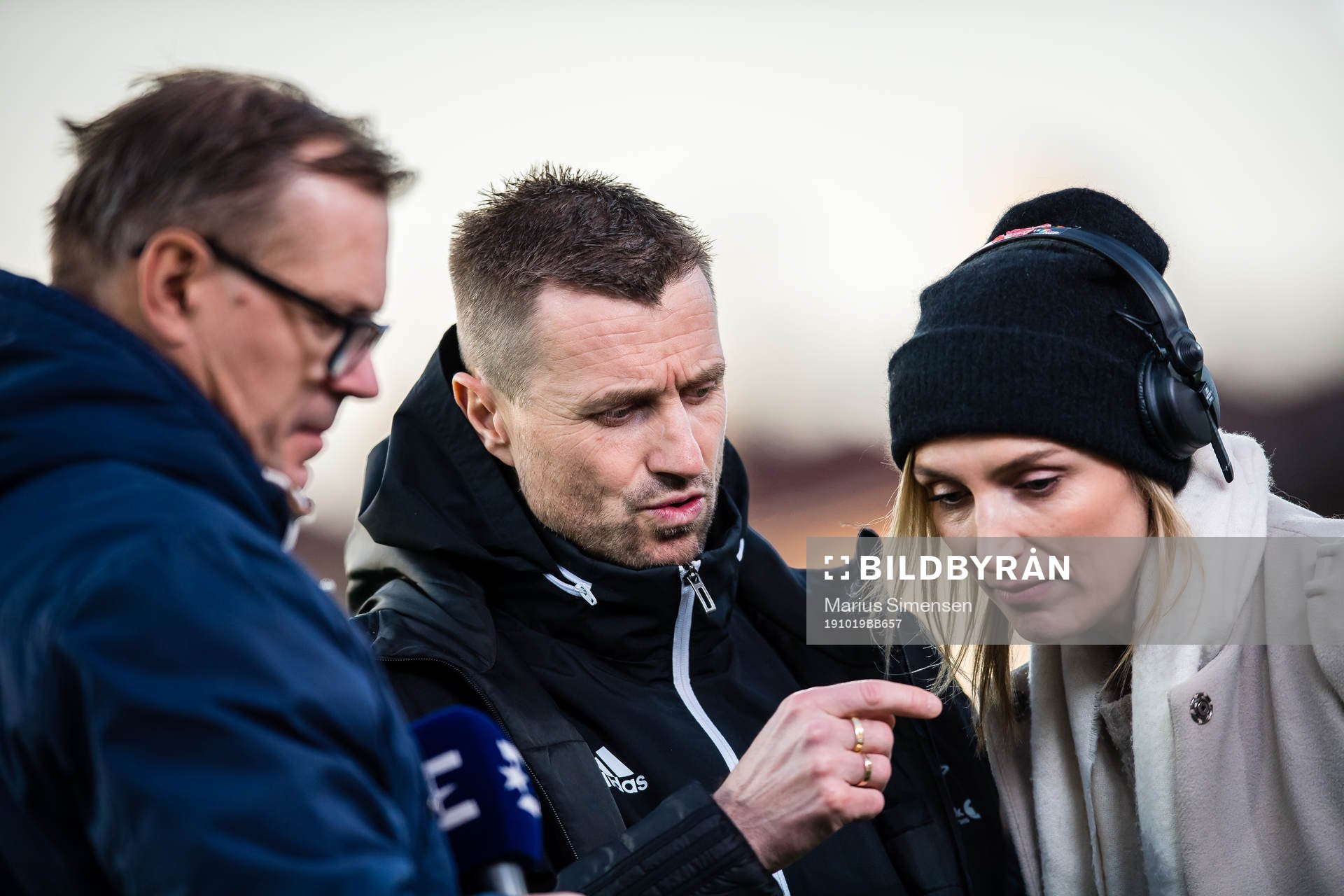 Kjetil Rekdal of Eurosport, Eirik Horneland, head coach of
