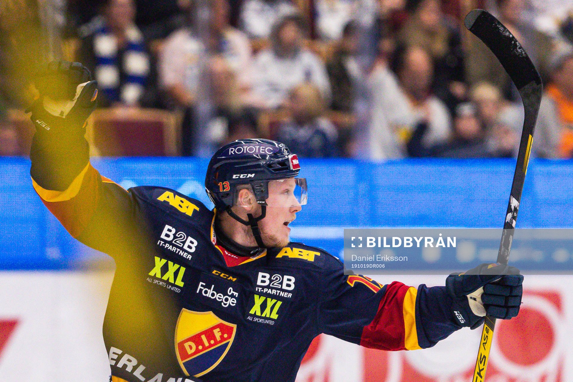 Djurgårdens Kalle Östman jublar
